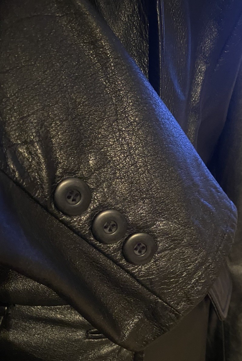 Vtg Wilson’s Leather Maxima Women’s L Black Matrix Long Leather Coat 59” Long 👀