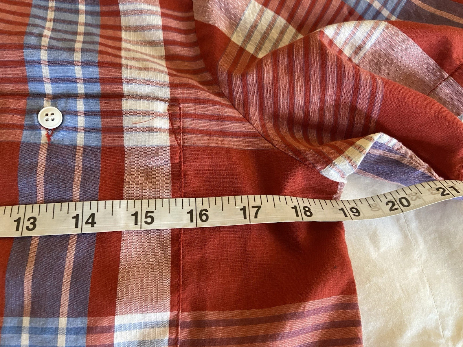 Vintage 1980’s Cheryl Tiegs Plaid Short Sleeved Blouse Made in USA Size 6