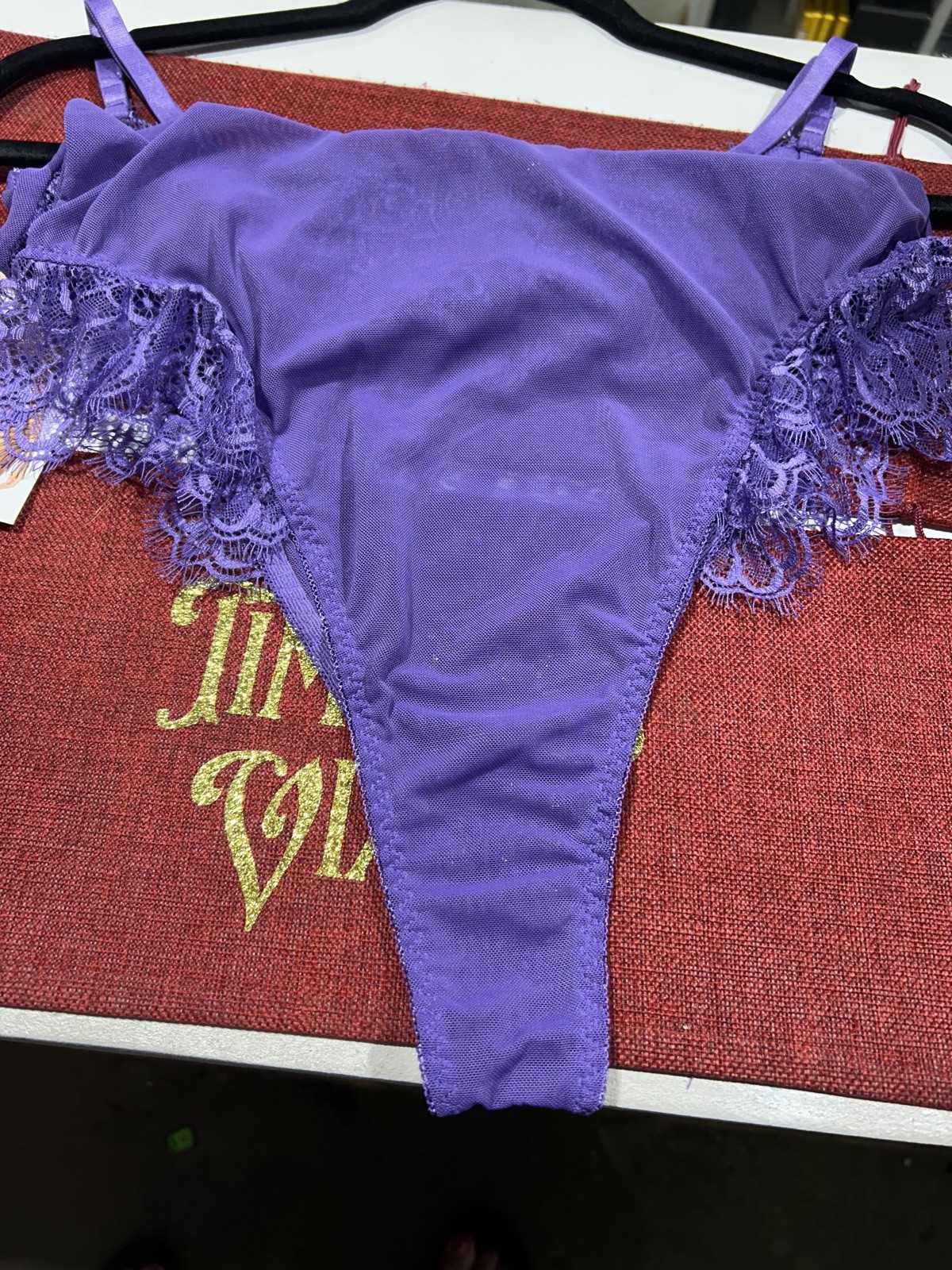 Elegant Moments Purple Vintage Look Teddie Eyelash Lace Trim Size Large