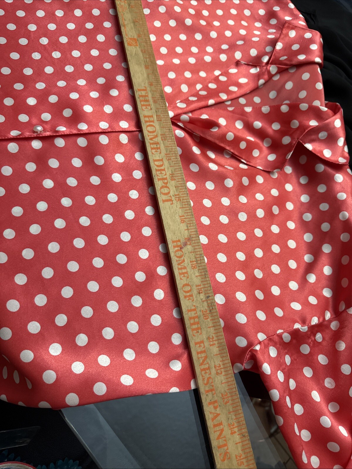 VTG Victoria’s Secret Gold Label Polka Dots Pearl Buttons Sleep ShirtSZ P/S 6b