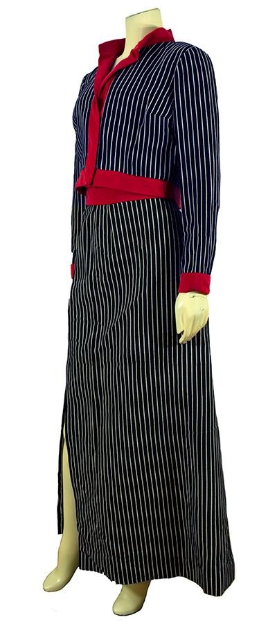 Rare Don Luis De Espana Vintage 70’s Striped Maxi Skirt Suit & Jacket Size 14