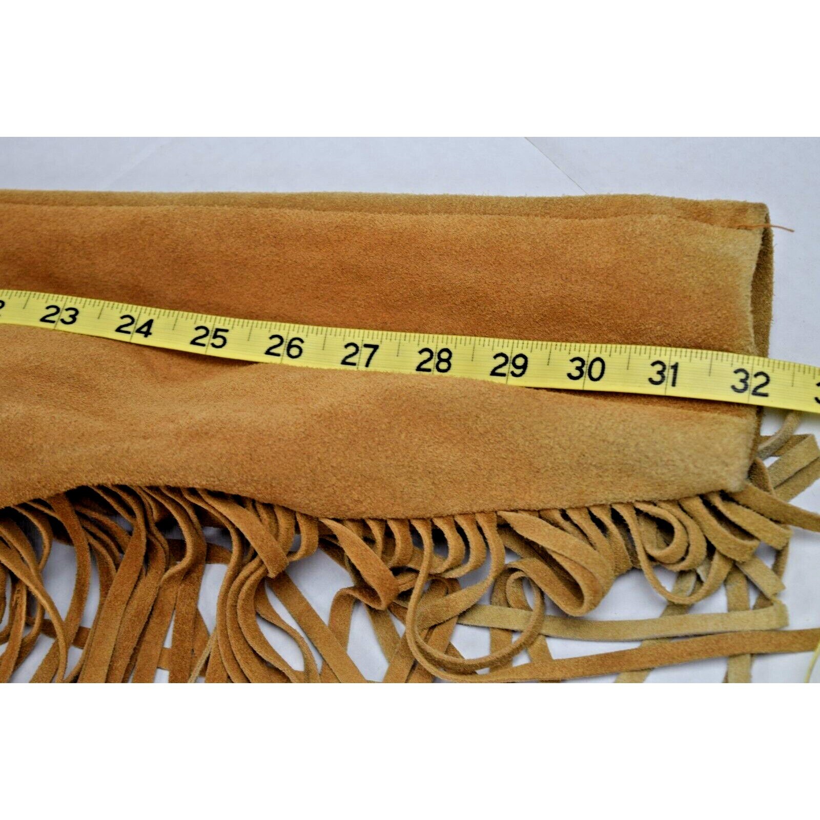 Vintage Western Leather Jacket Niki Size M 70s Total Fringe Tan Suede Lined