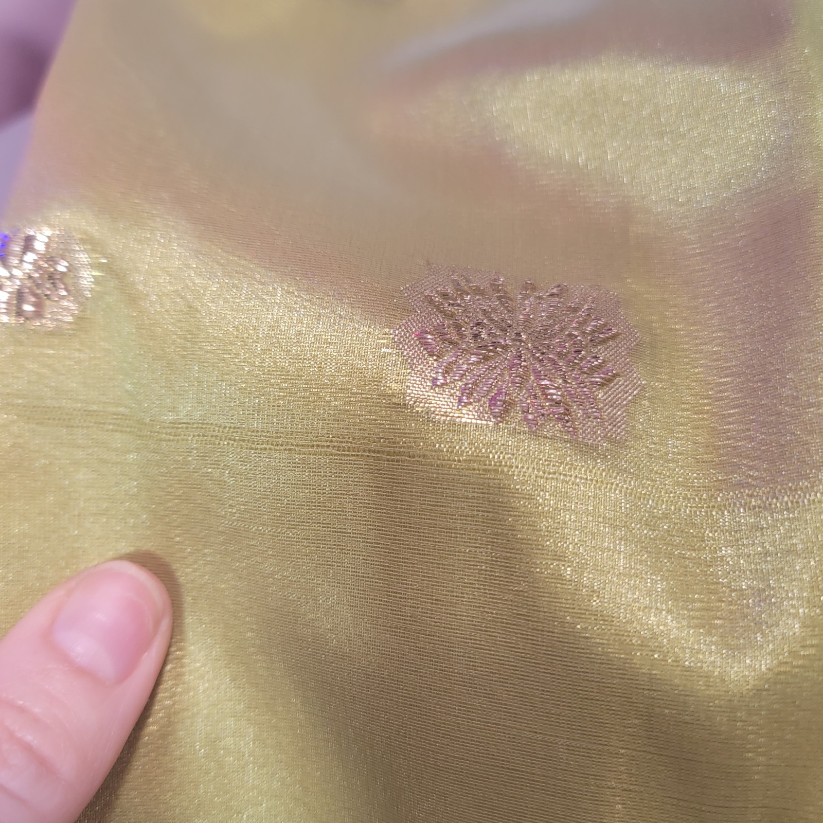 Vintage Lilli Diamond Pants & Dress Set Green & Gold Brocade