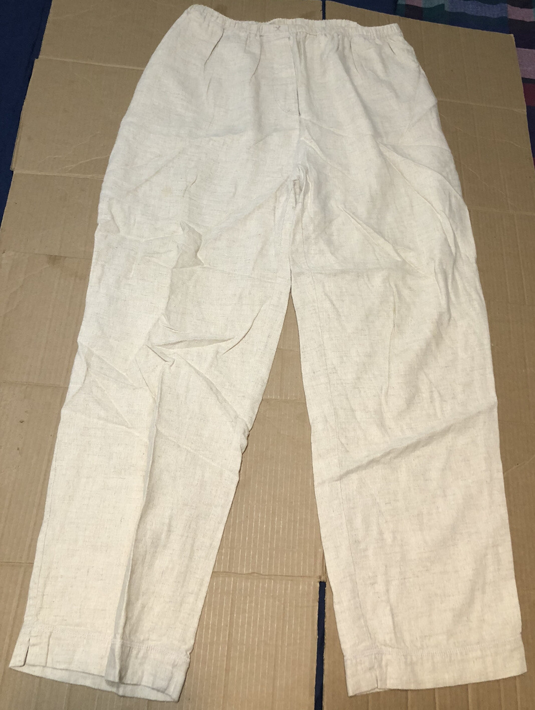 Vintage CA SPORT Womens 2 Pc Top & Pants Set – Linen Blend – Top XL Pants L