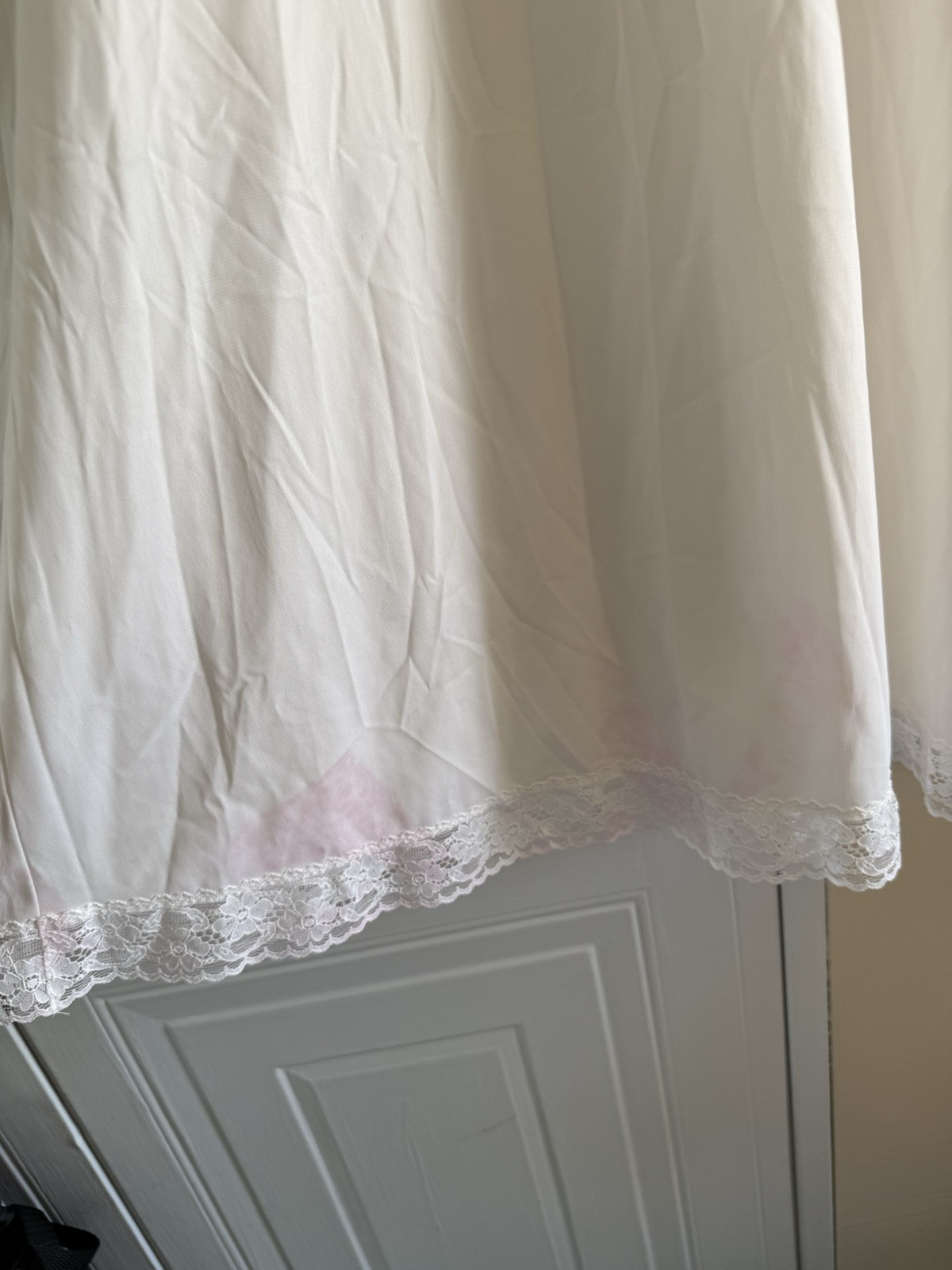 Vintage Vanity Fair White Lace Slip Size 34 L NEW with tag – see description