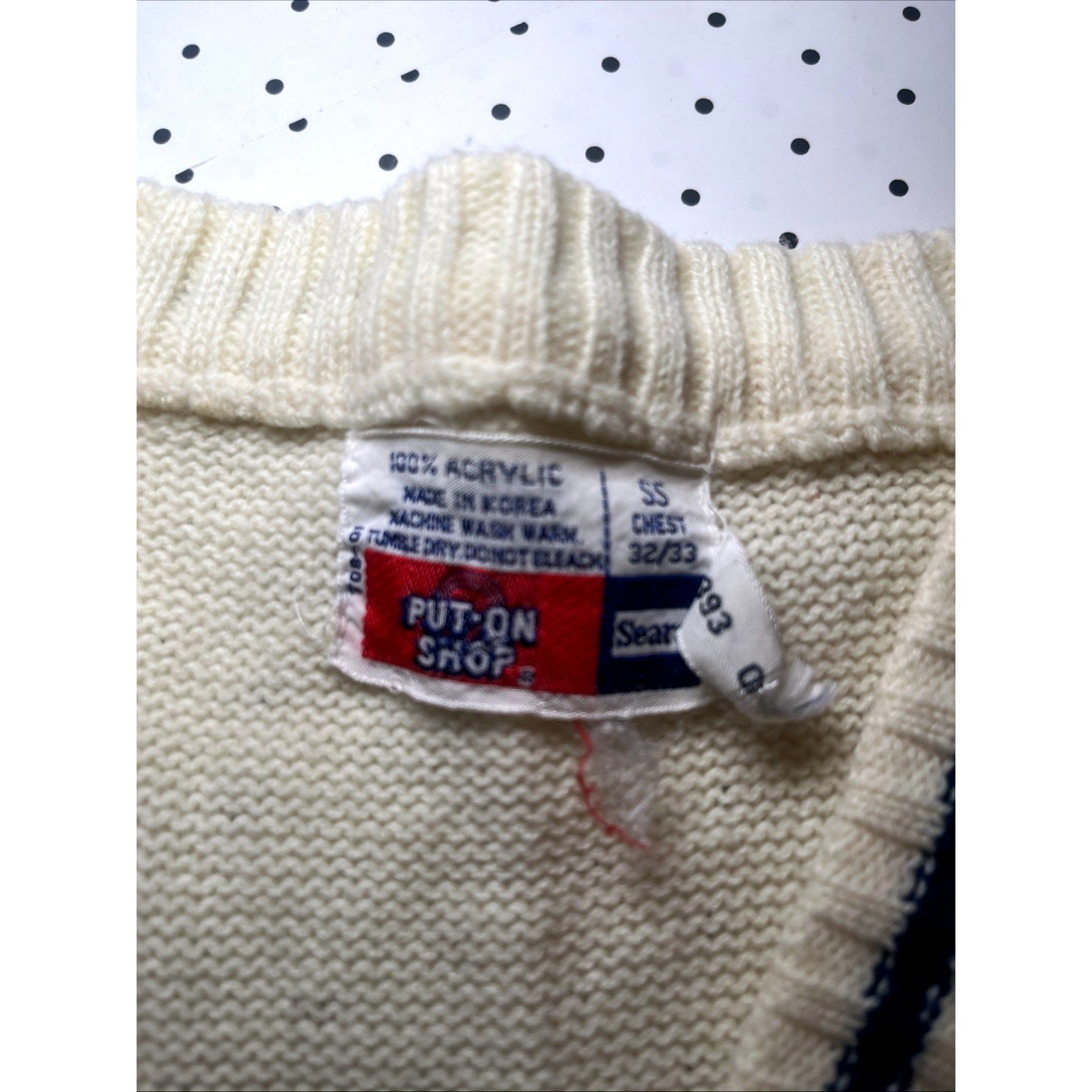 VTG 1980s Ivy League Rowing Sweater Size 32/33