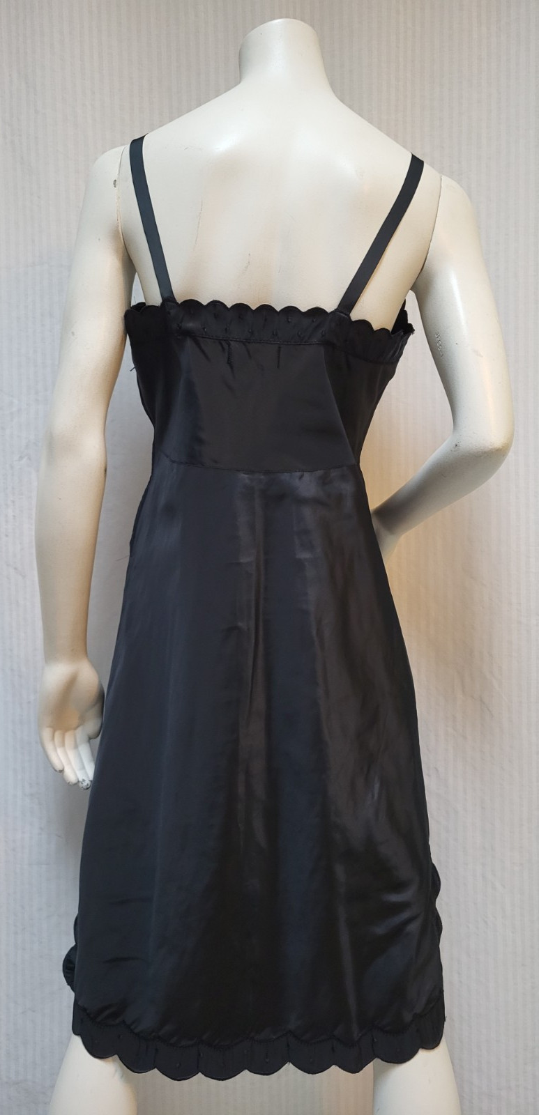 Vintage 40/50s BARBIZON Candie Tafredda Black Full Slip Lingerie – Size M – EUC