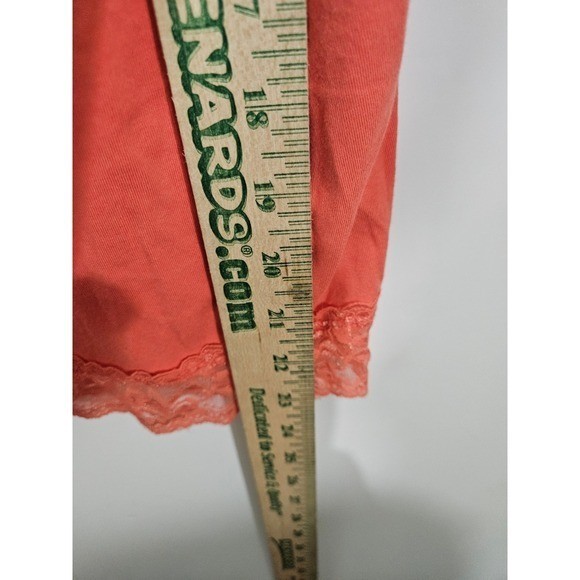 Van Heusen Coral Orange Lace Trim Camisole Top Adjustable Straps Women Large