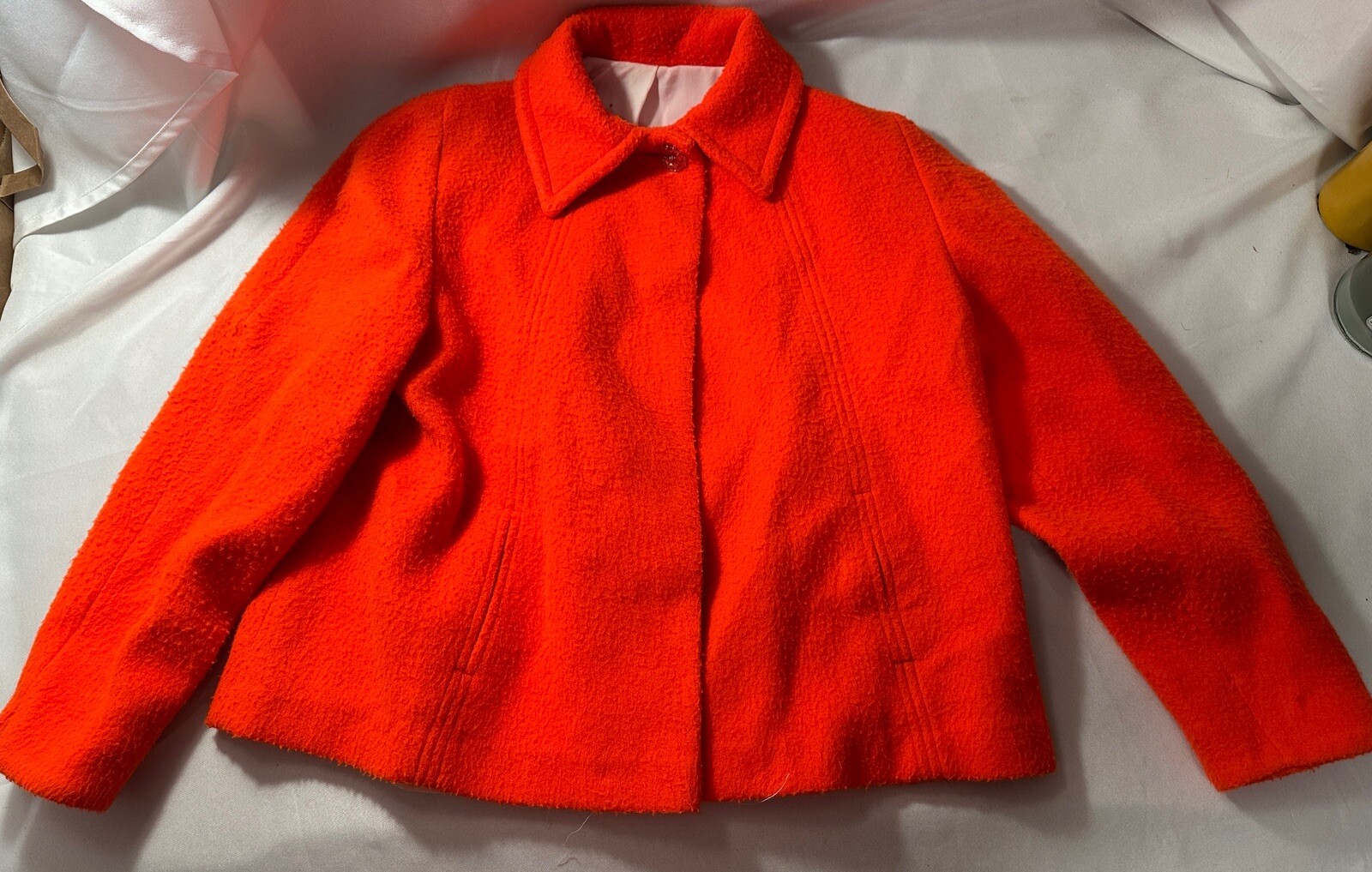 Vtg. Dyersburg & Morgan Coral Parka Coat Jacket w/top Button Aeri-Suede Reg. XS