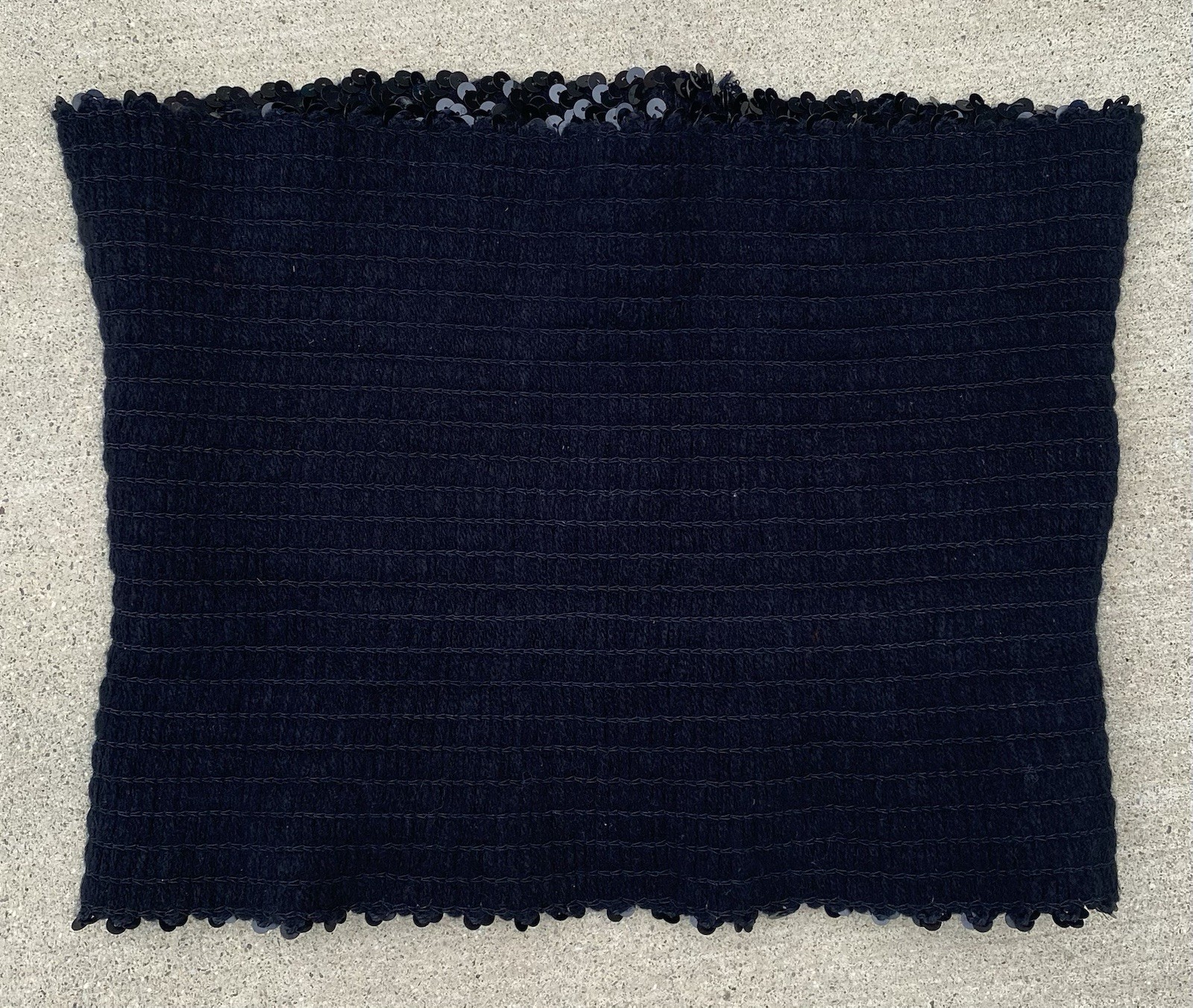 Vintage Toppettes By A Brod Black Sequin Tube Top Strapless Disco Glam Party
