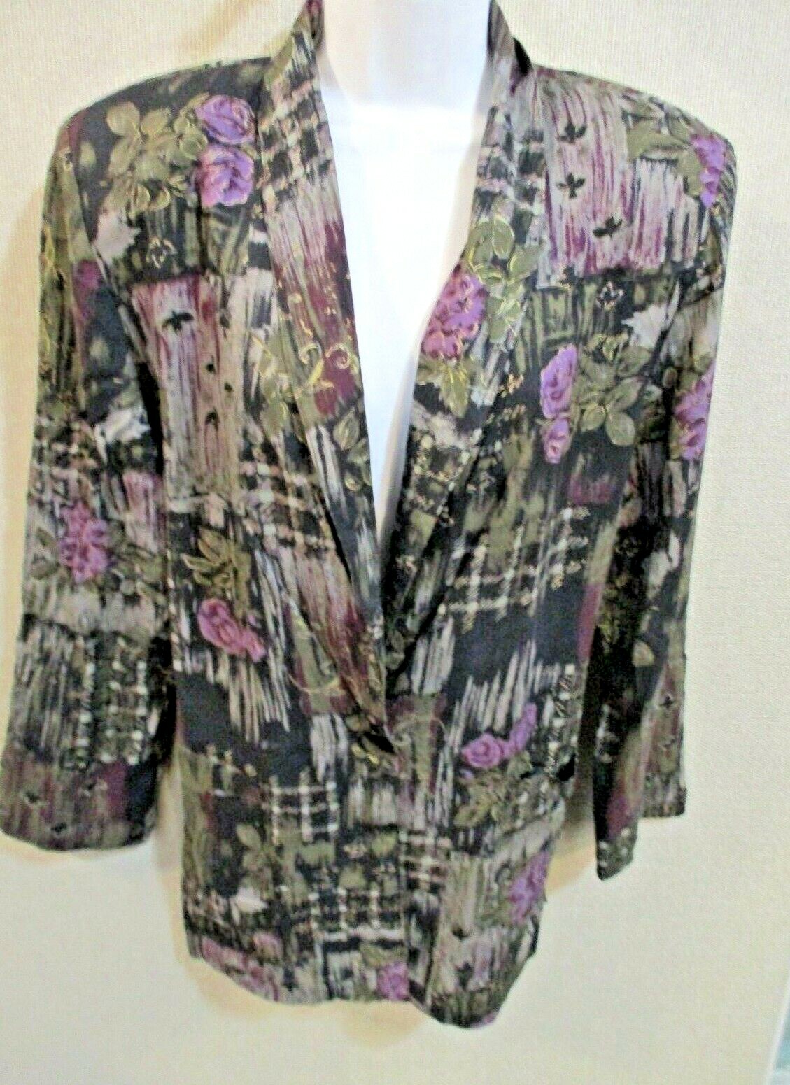 Vintage 80’s Kensington Square Boyfriend Blazer Size Medium Floral Oversized