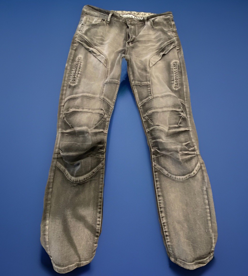RGSTR Mens Pants Jeans 38×40 Gray Distressed Biker Moto Skinny Stretch Denim