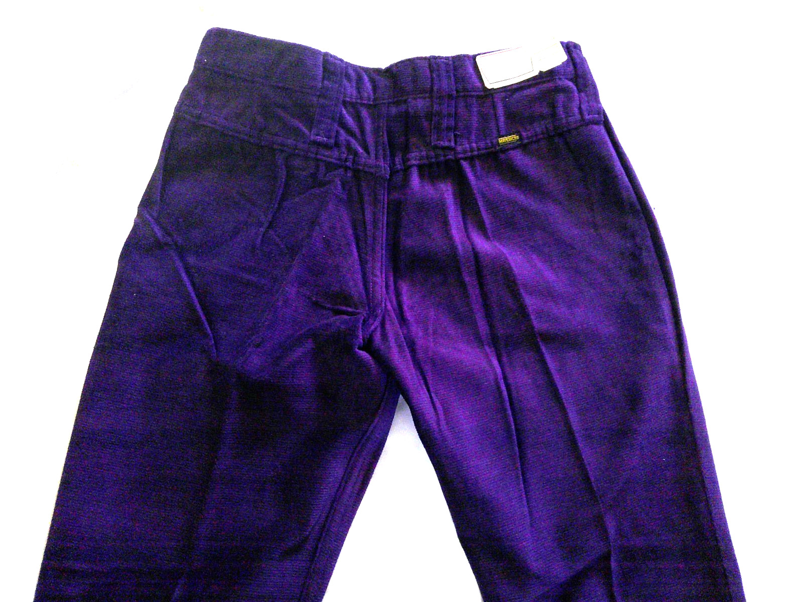 NWT Vtg 70s MAVERICK Western Wear PURPLE VELVET Flare Hip Hugger Pants 29/31 NOS