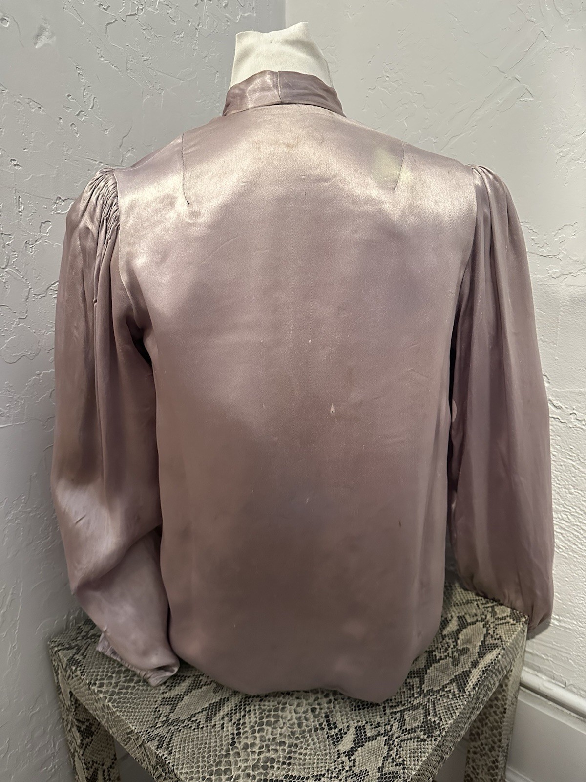20s 30s Vintage Silk Satin Bed Jacket Lilac Purple Antique