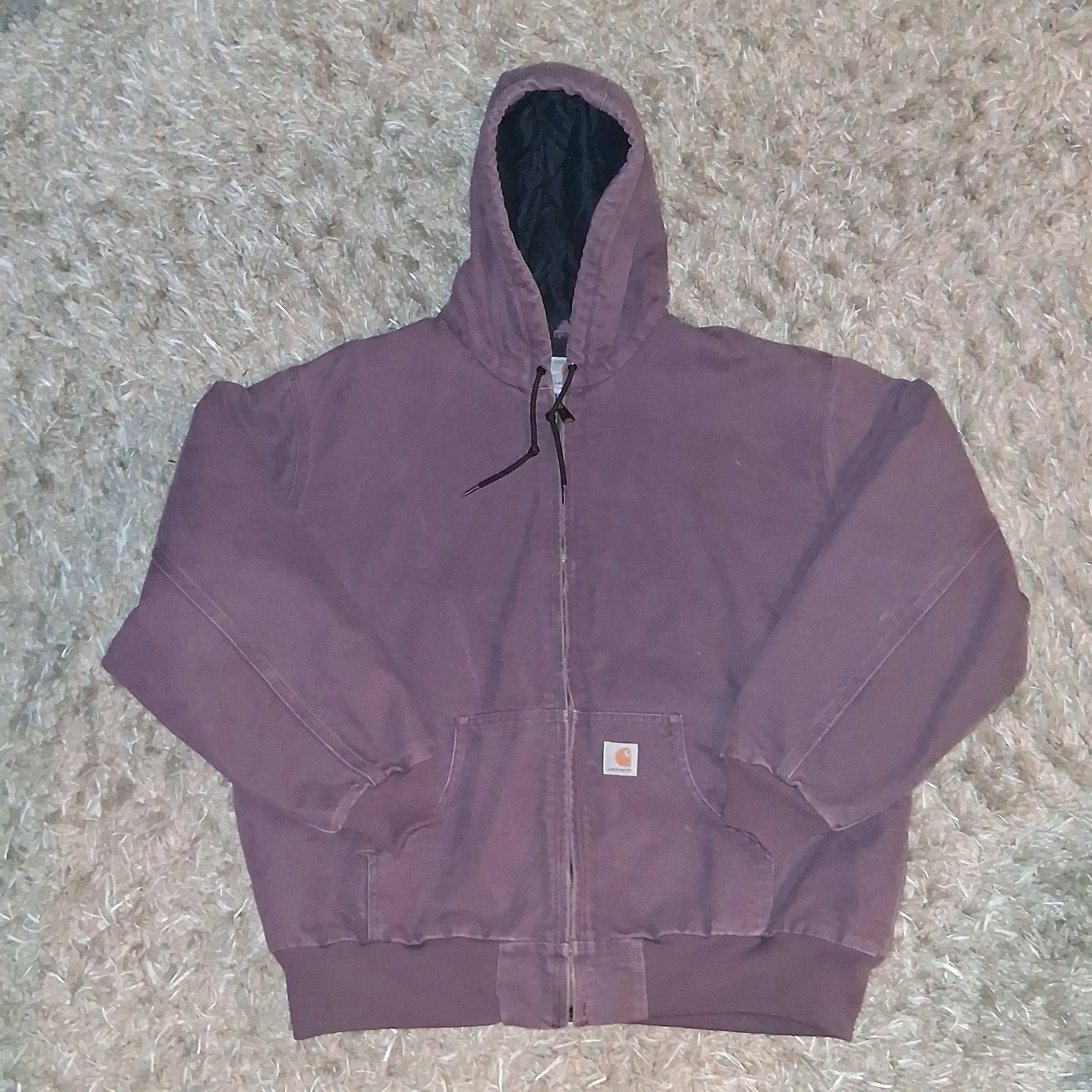 2010s Carhartt WJ130 DPM Hooded Jacket Purple XXL Womens Workwear Size 20