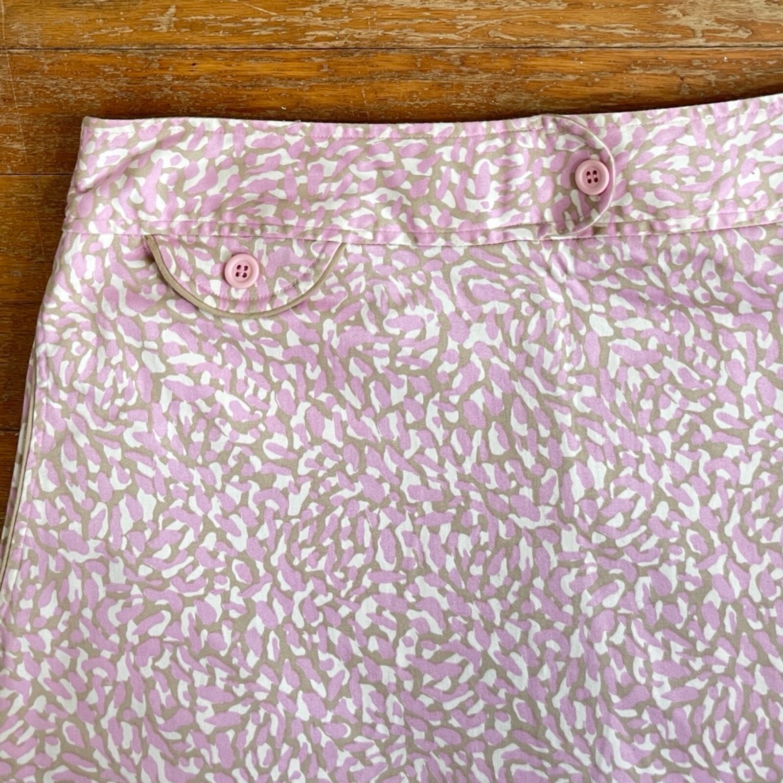 Vintage Abstract Print Skort Size Medium 31″ Waist 1990s Cotton Shorts/Skirt