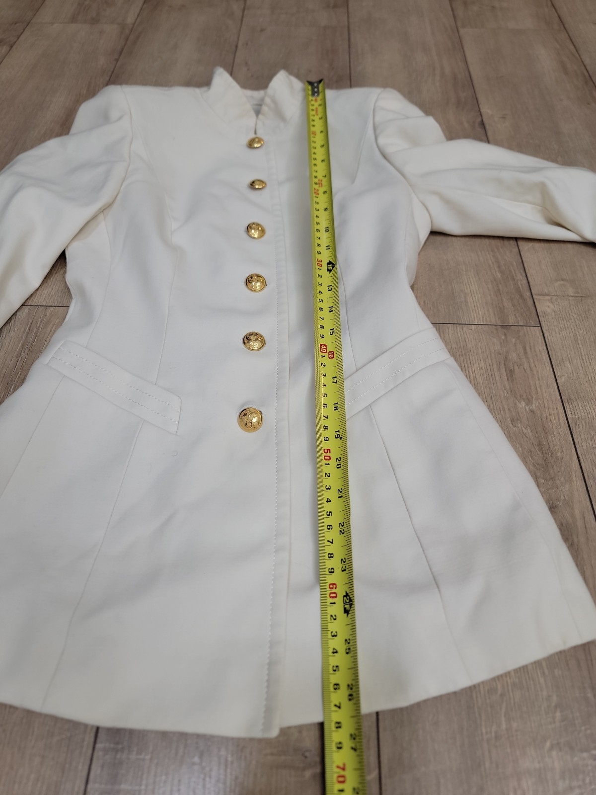 VTG Escada Margaretha Ley Ivory 100% New Wool Old Money Equestrian Blazer EU 34