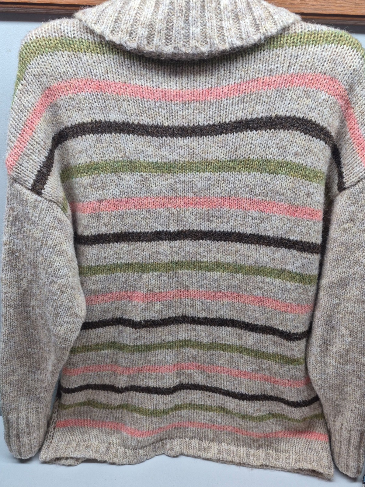 Tribal Jeans Drop Shoulder Cowl Neck Wool Sweater Womens Medium