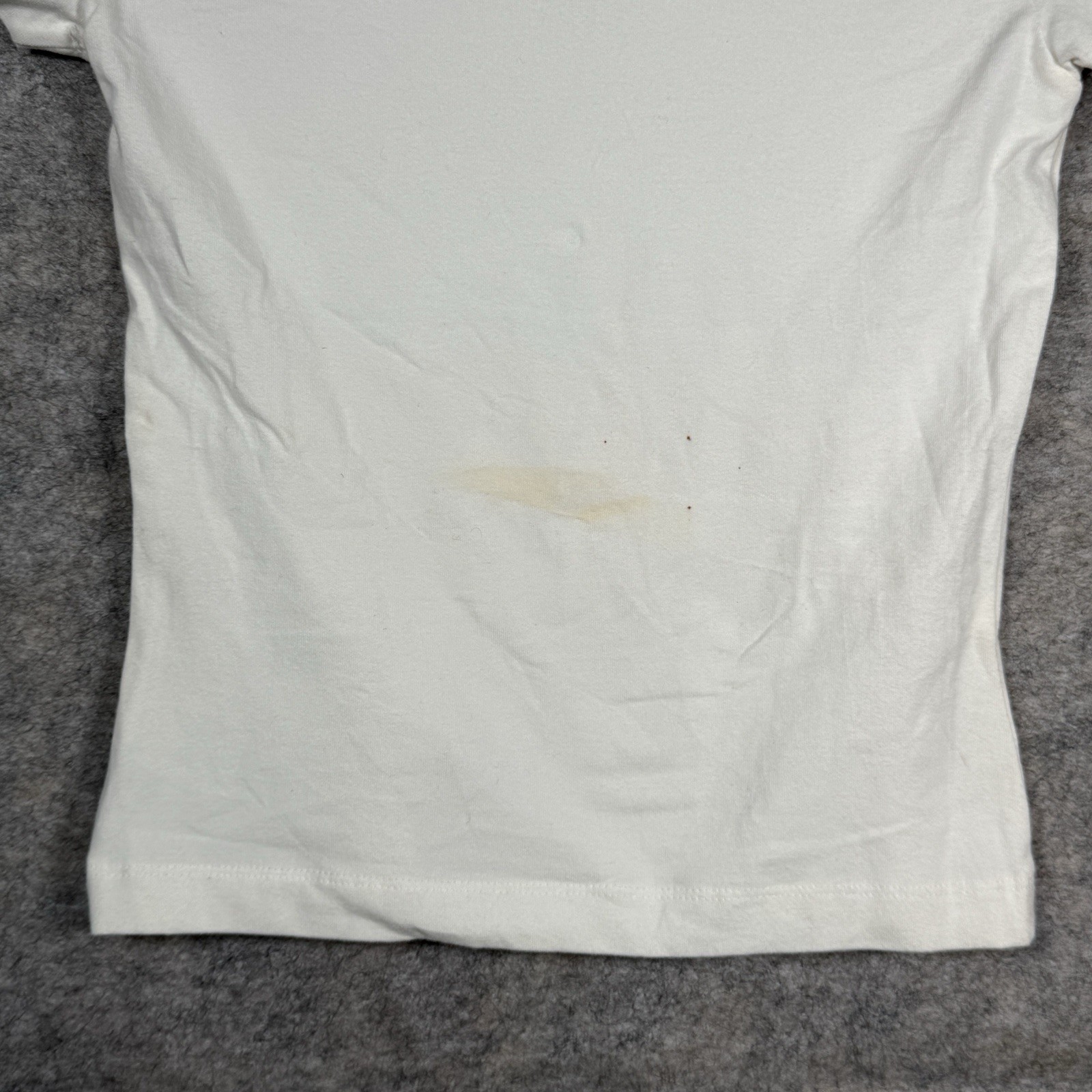 Vintage Womens Y2K NWT Sergio Valente White Short Sleeve Bedazzled Top Sz S