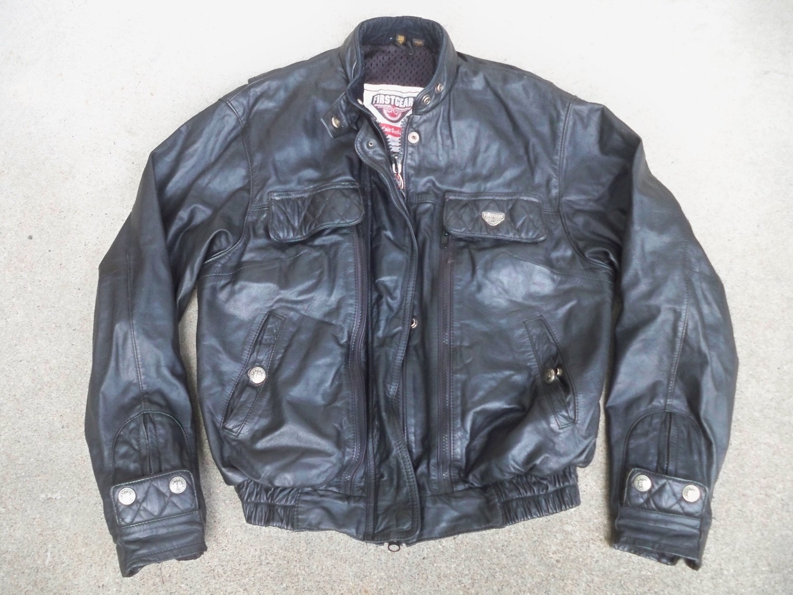 Vtg Hein Gericke Womens Leather Motorcycle Racer Riding Cafe Jacket Coat Biker 6