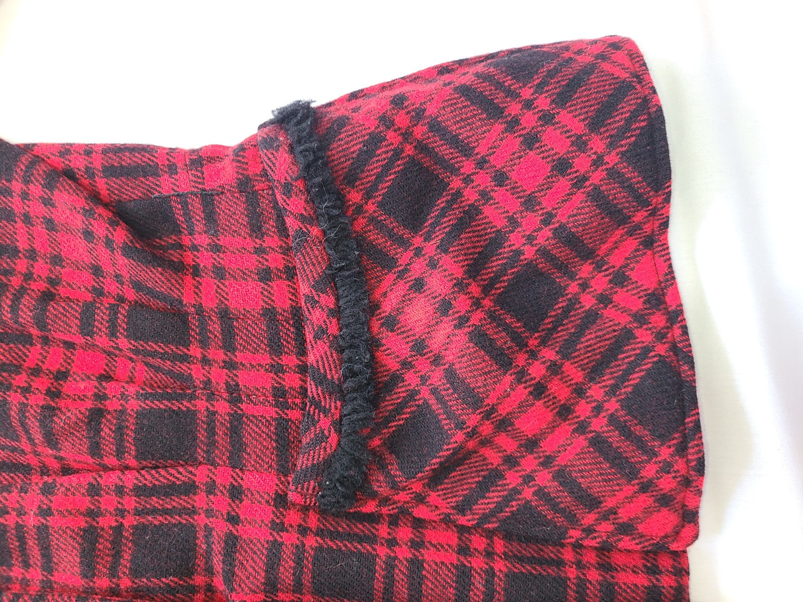 Vintage Alfred Werber Of St. Loius Red/ Black Plaid coat 1950’s-60’s