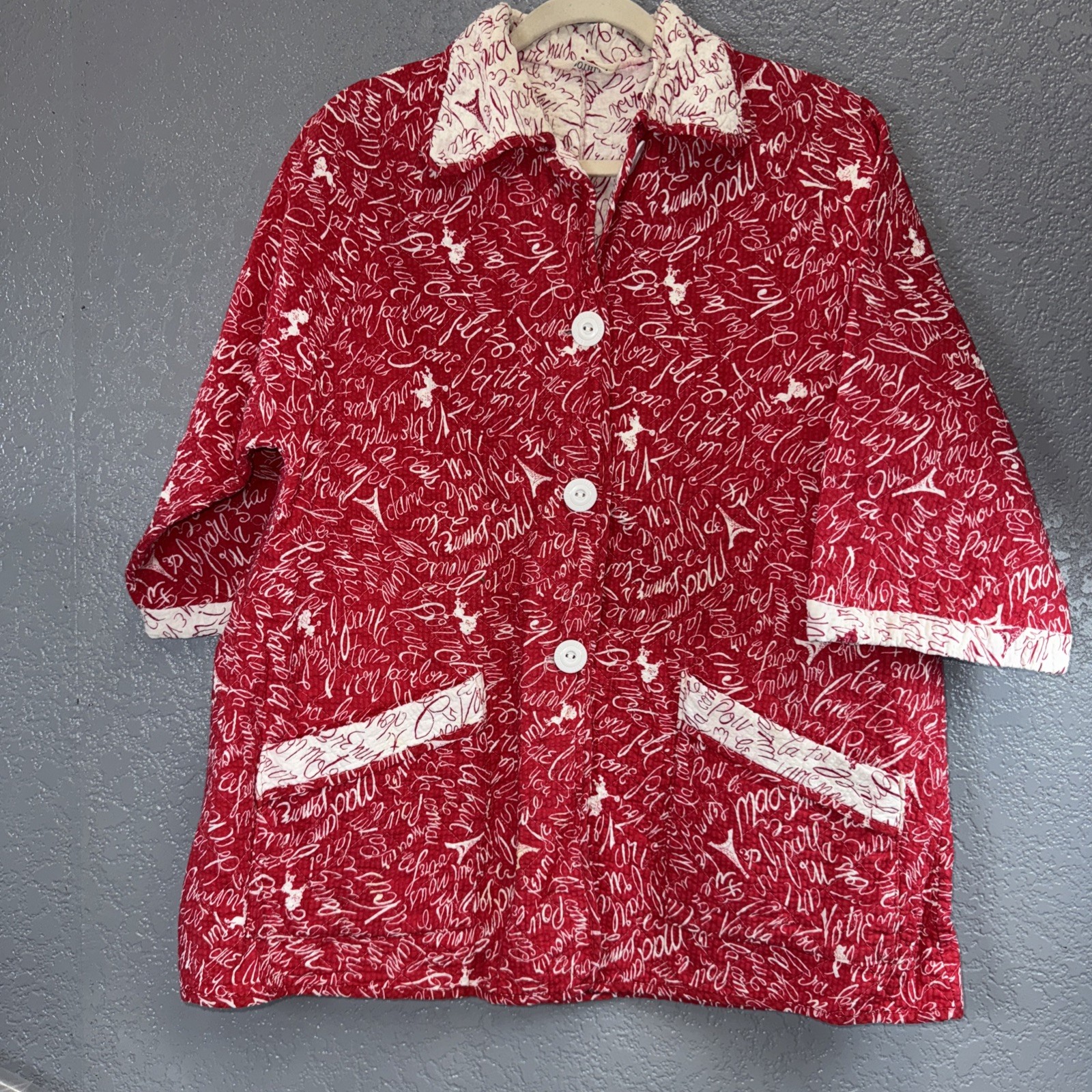 Vintage Red, White Rothley Quilted Jacket 1960’s Or 1970’s???