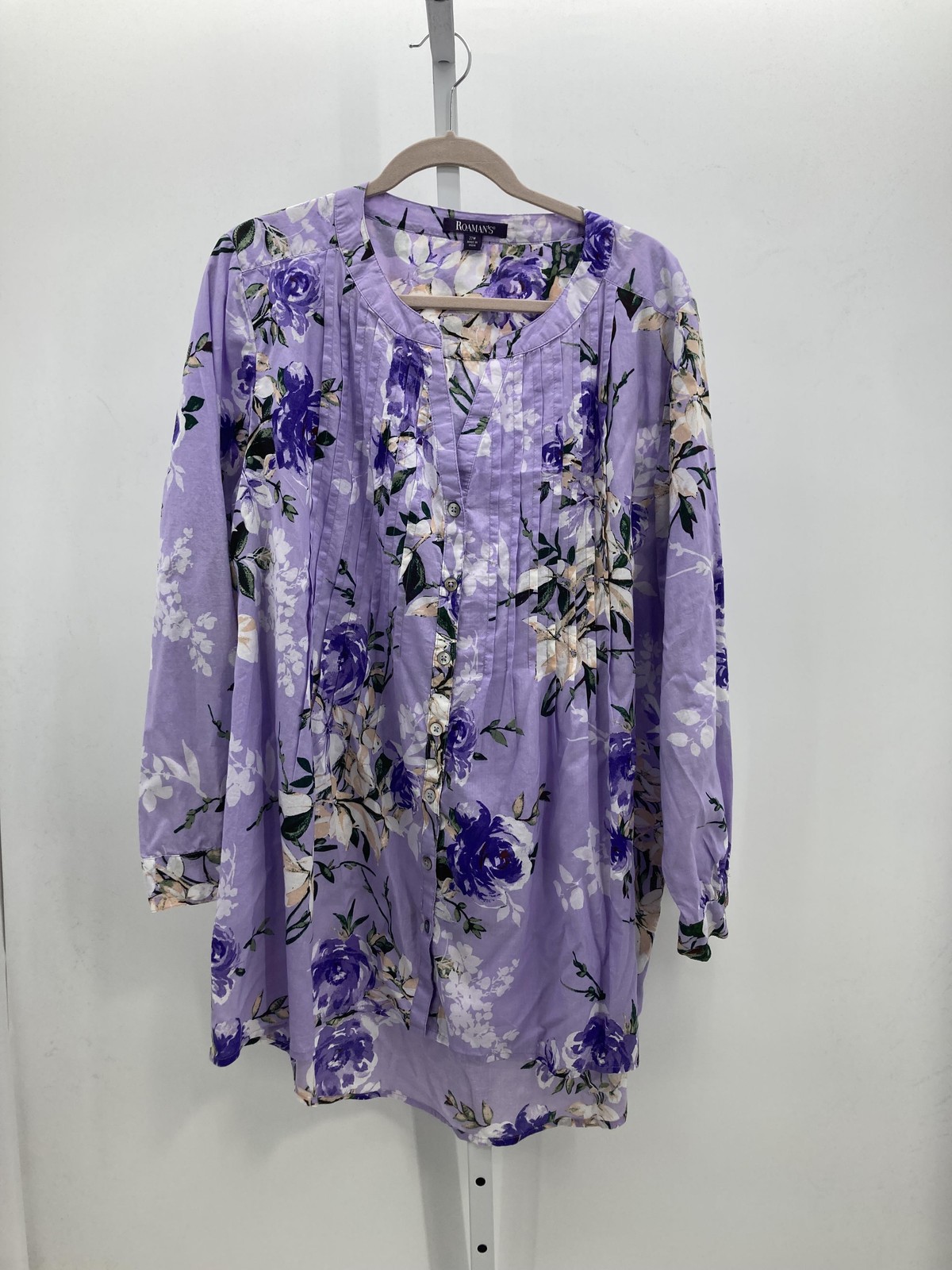 Roaman’s Size 22W Womens Long Sleeve Shirt
