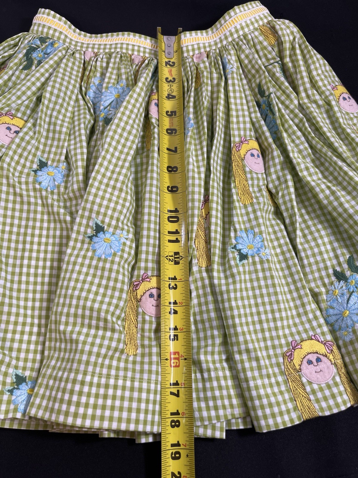 Jenny Fax Lime Green Cabbage Patch Doll Skirt Size M Spring 2013