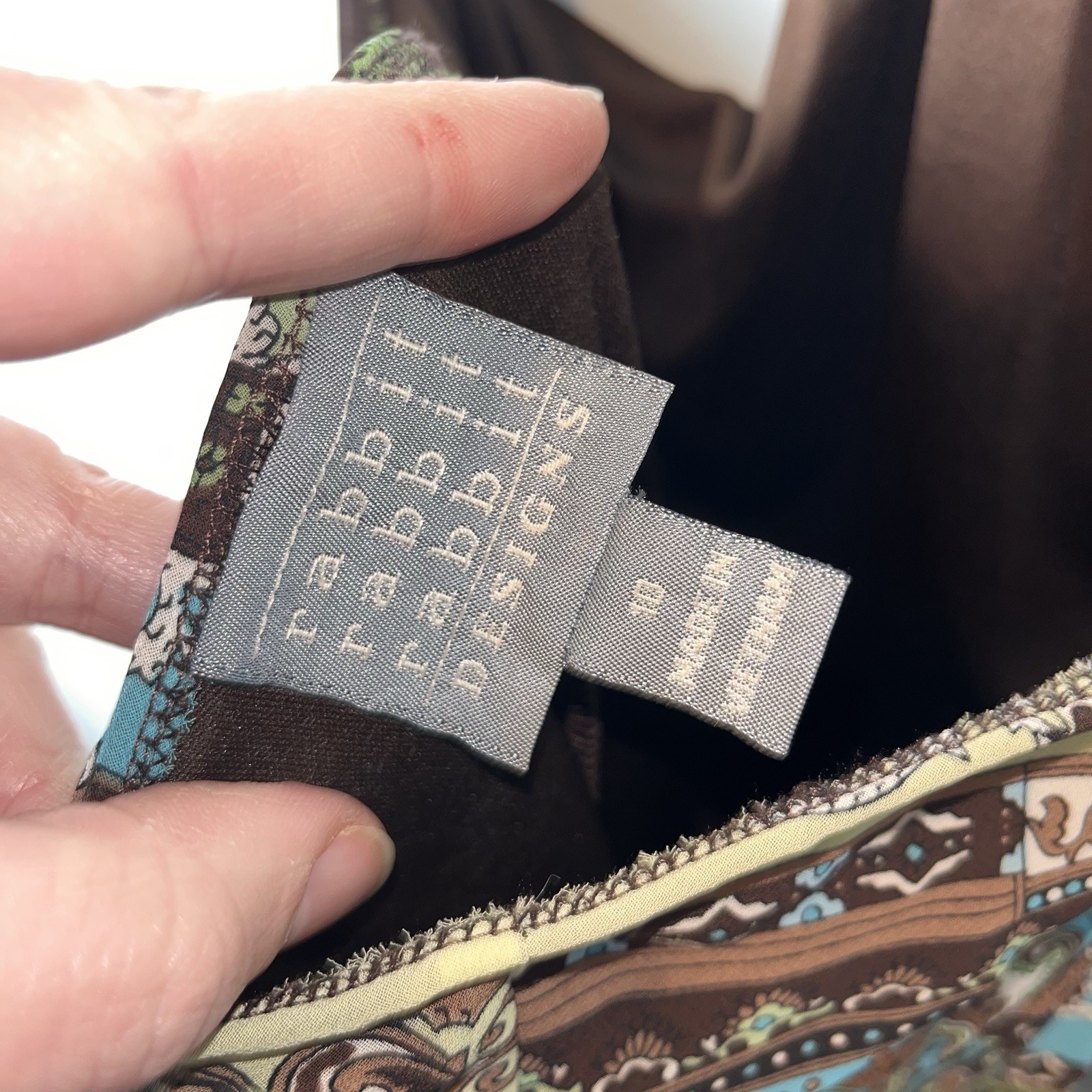 Vtg Y2K Paisley Patchwork Blue Brown Whimsy Fairy Halter Dress Asymmetric Hem 10