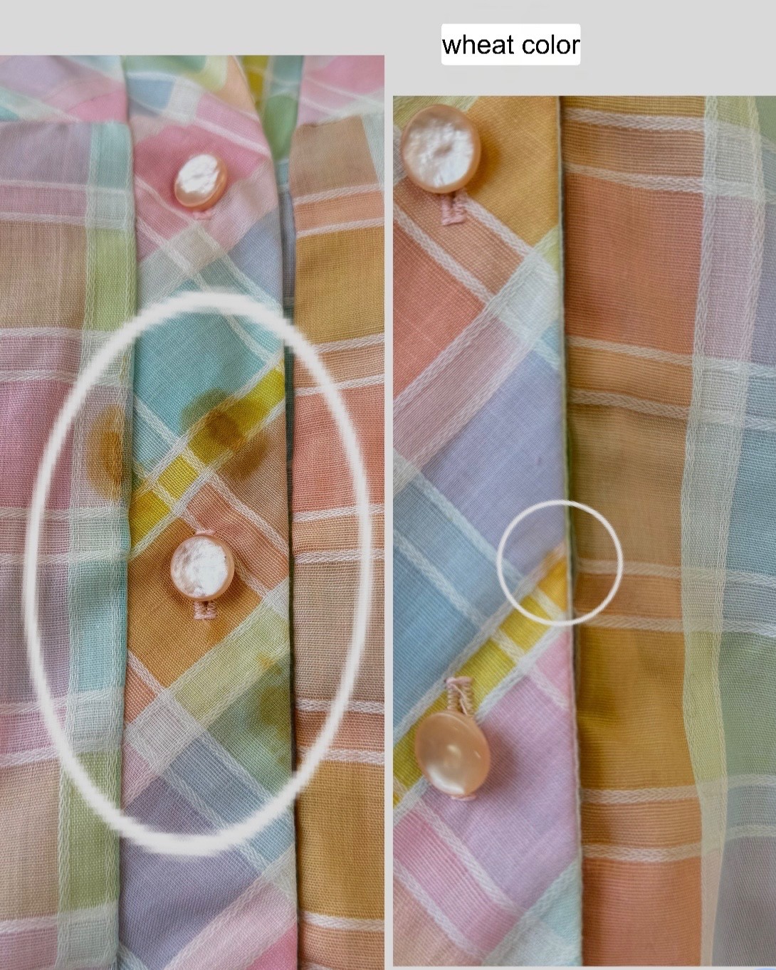 Vintage 70s Style Pastel Plaid Shirt Dress Made in USA Cottagecore