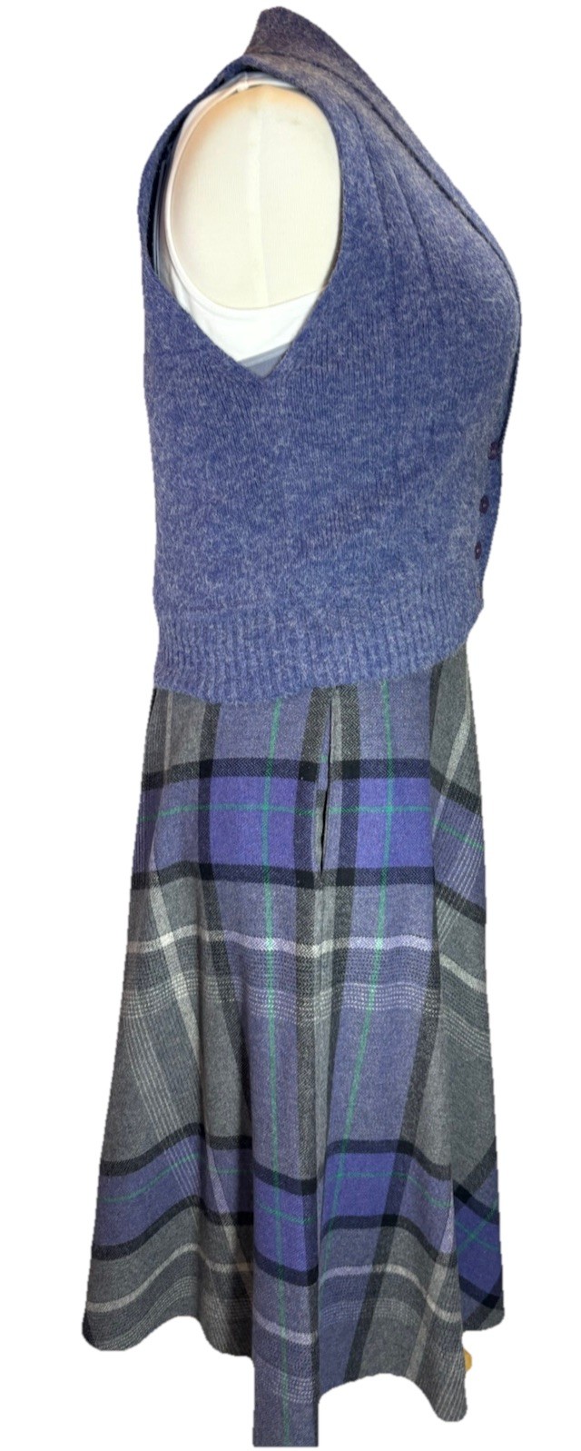Tan Jay vintage wool blend full skirt with matching vest