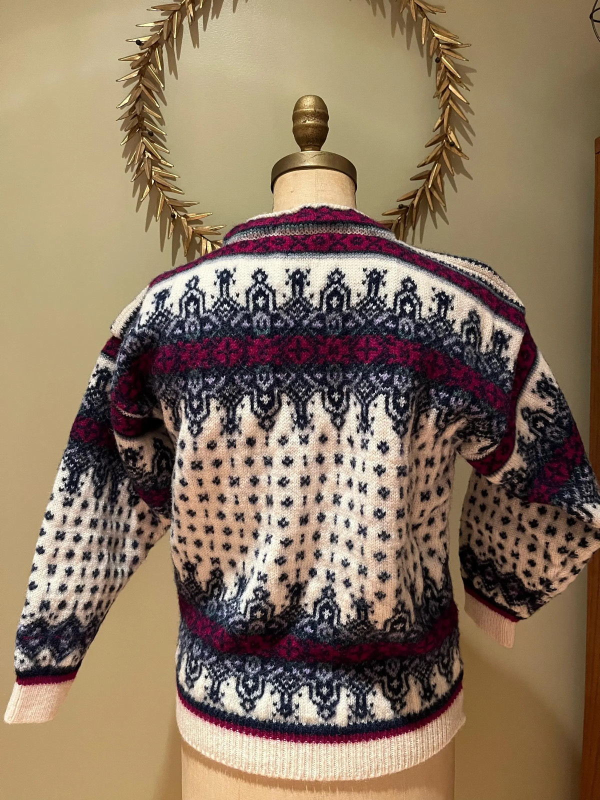 Vintage 1980s Dale of Norway Nordic Jumper Sweater Size Small