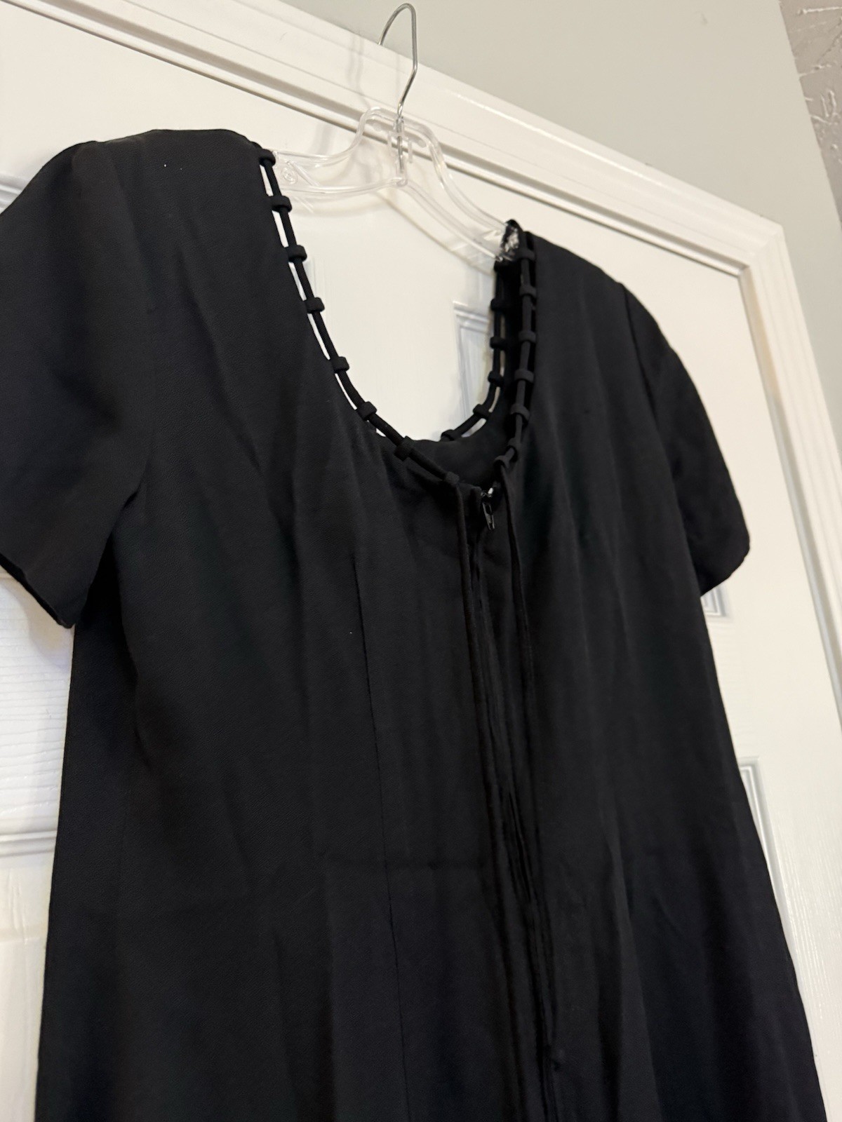 VTG 90s SL Fashions Black Maxi Dress Size 8 Petite Formal Party Made USA