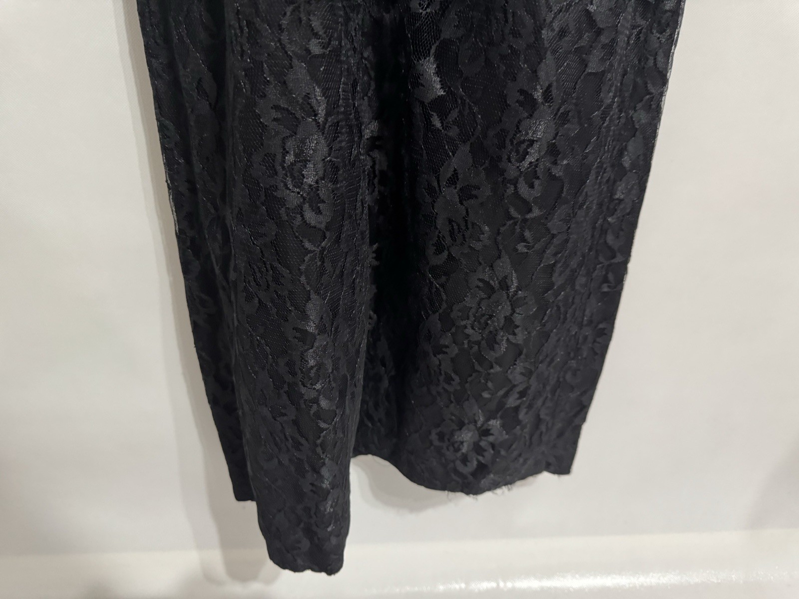 LA Glo Size 11/12 Vintage 90s Sexy Black Lace Cocktail Party Dress Whimsygoth