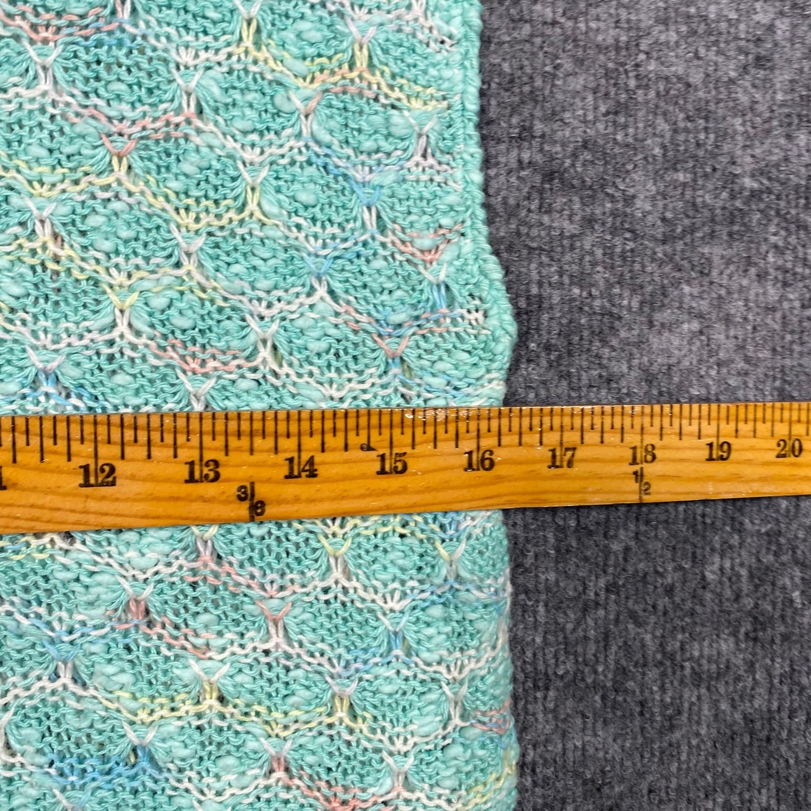Wye Oaks Vintage Mint Green Scalloped Knit Sweater Vest Ramie Cotton Womens M