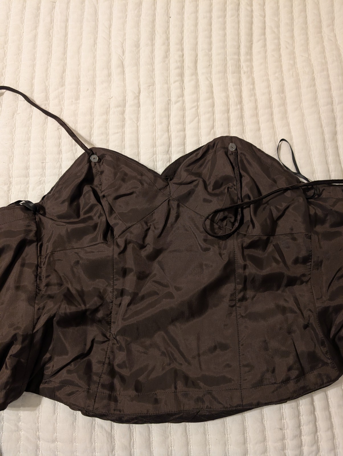 Vintage Watters & Watters Brown Two Piece 100% Silk Women’s Formal Dress