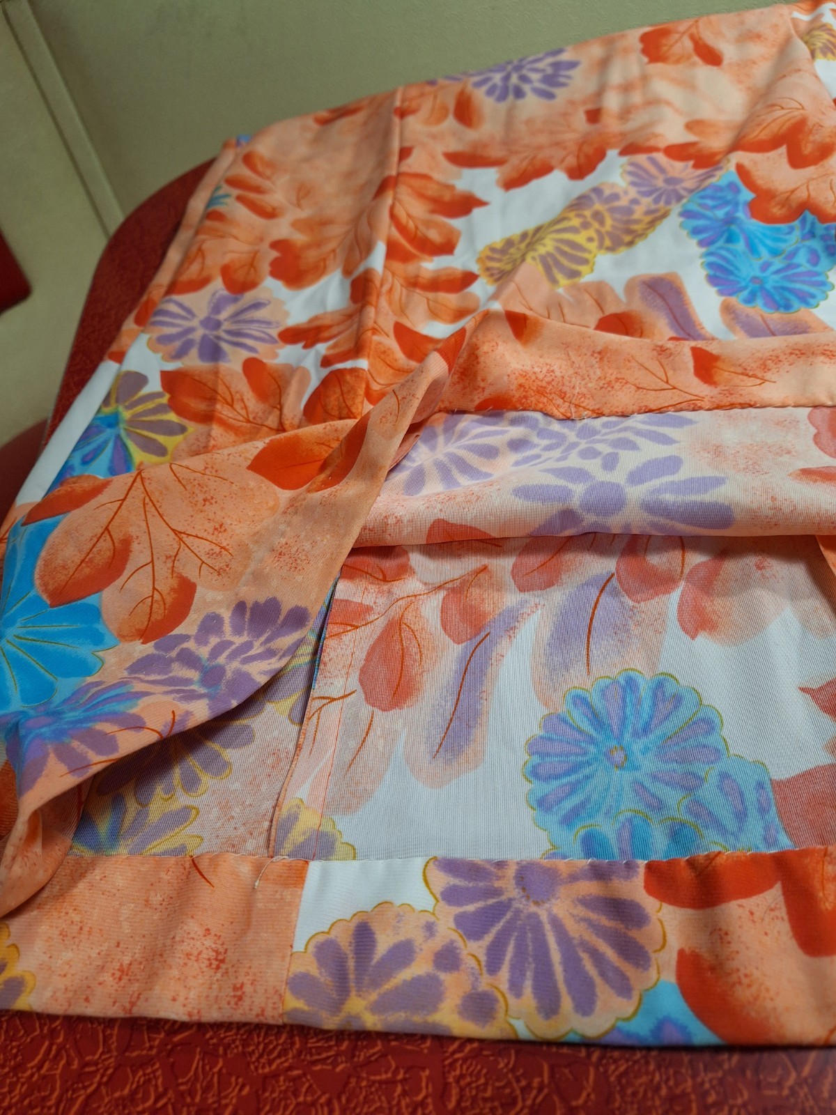 True VTG 1970s MALIHINI HAWAII Mid-century Mod Polyester Maxi Dress Muu Muu L