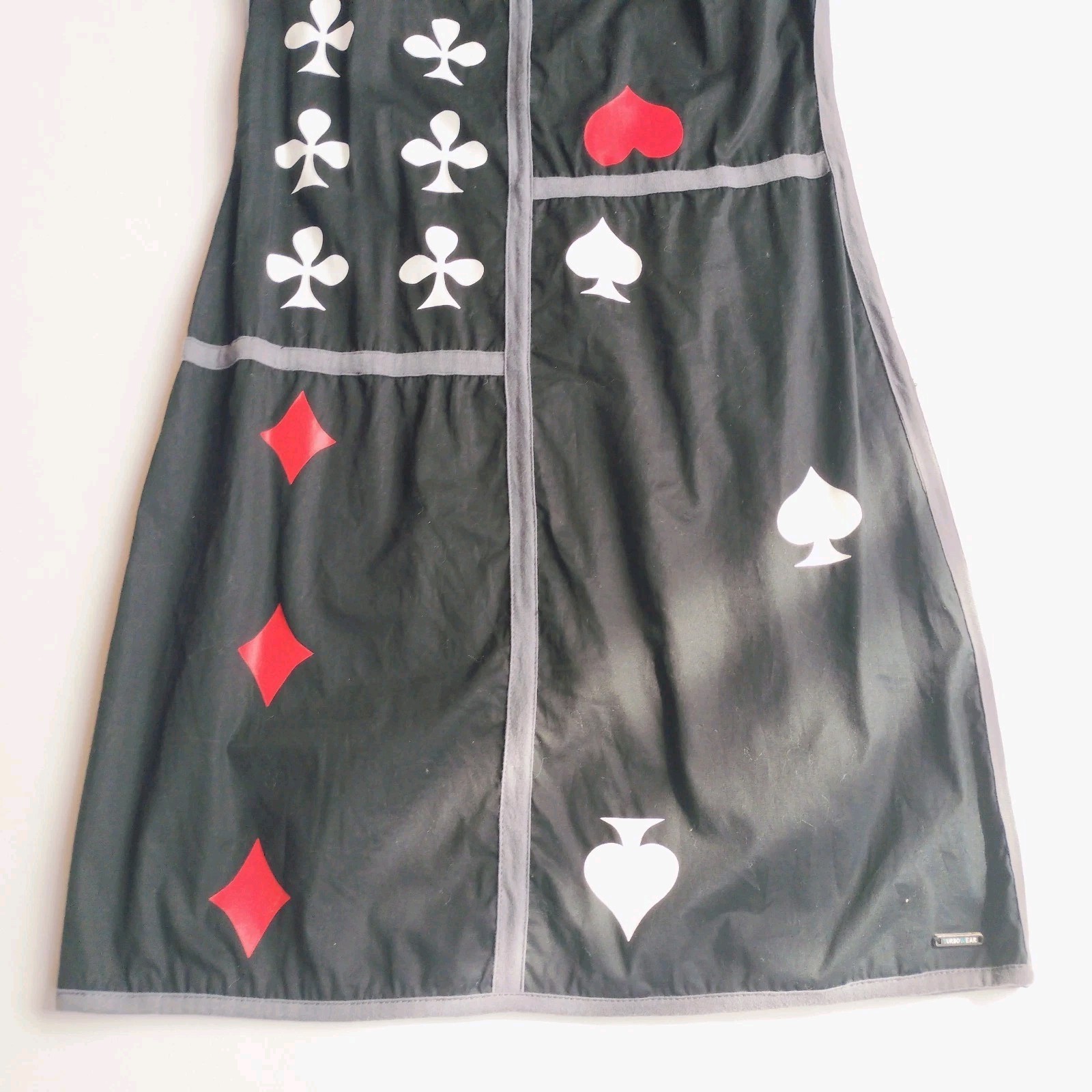 Rare Archive 90s TURBO WEAR Playing Cards Print Dress Vintage Japanese Y2K