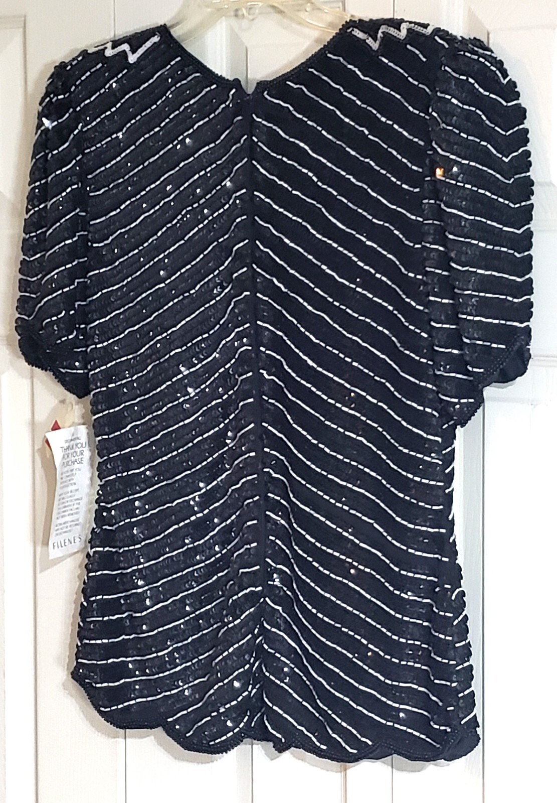 Stunning Low Cut Stenay Silk Beaded Sequin Top – Never worn – Size S – Vintage
