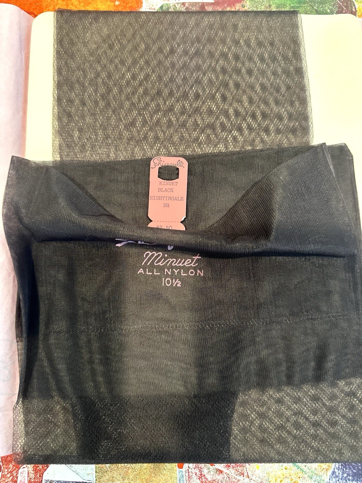 Vintage Schiaparelli Minuet Nylon stockings 10 1/2