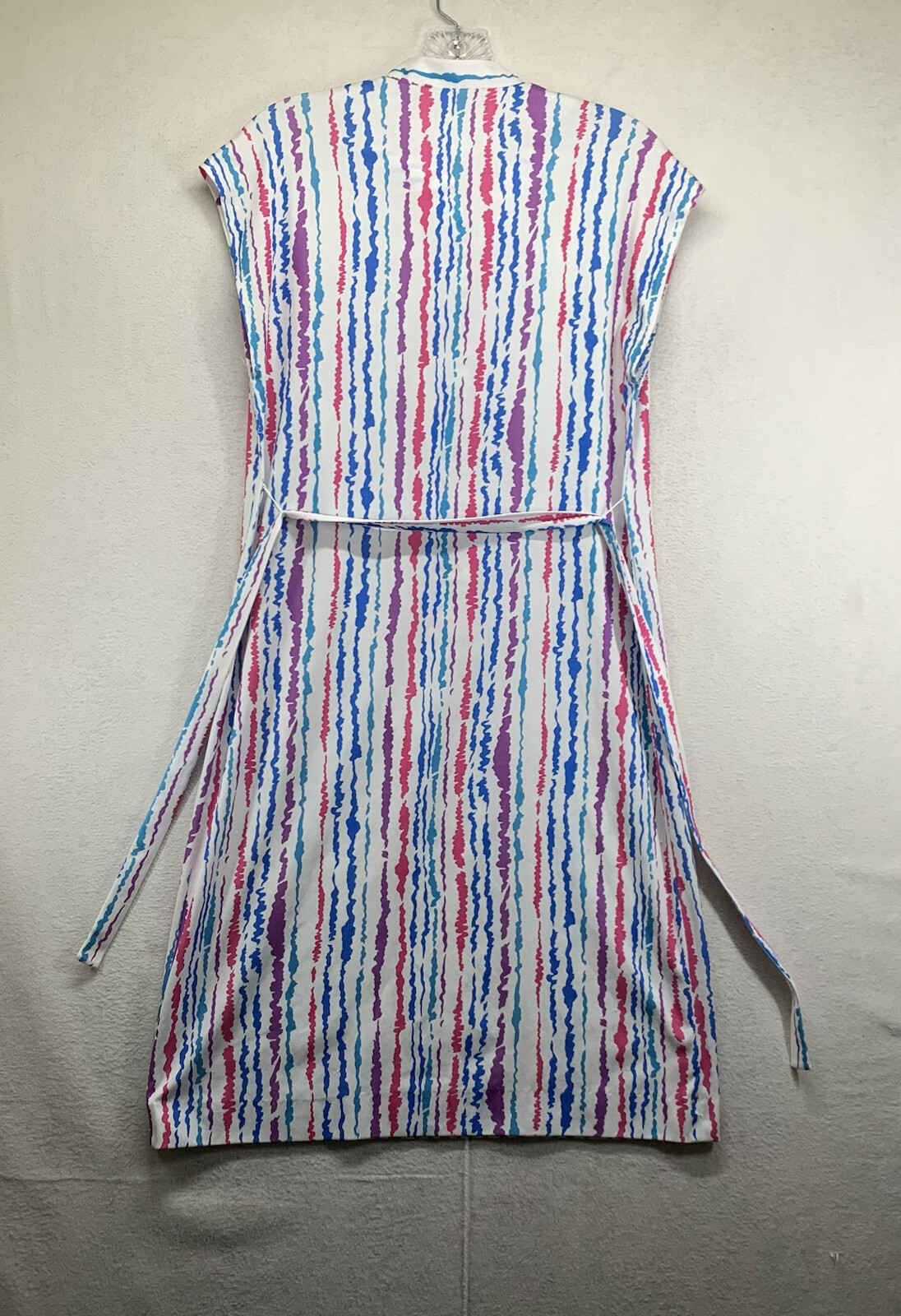 Vintage Petites By Marty Gutmacher USA Polyester Knit Colorful Shift Dress 60s