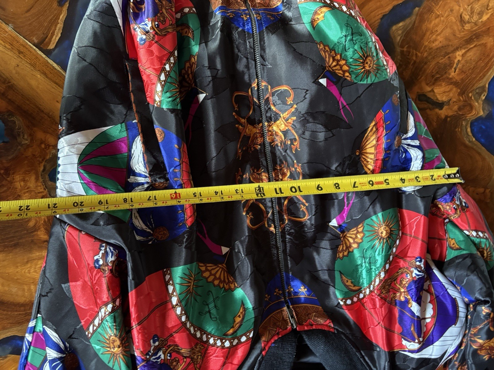 Vintage 80 90 Hot Air Balloon Jacket Coat Newport Beach Colorful Jazzy Artsy EUC