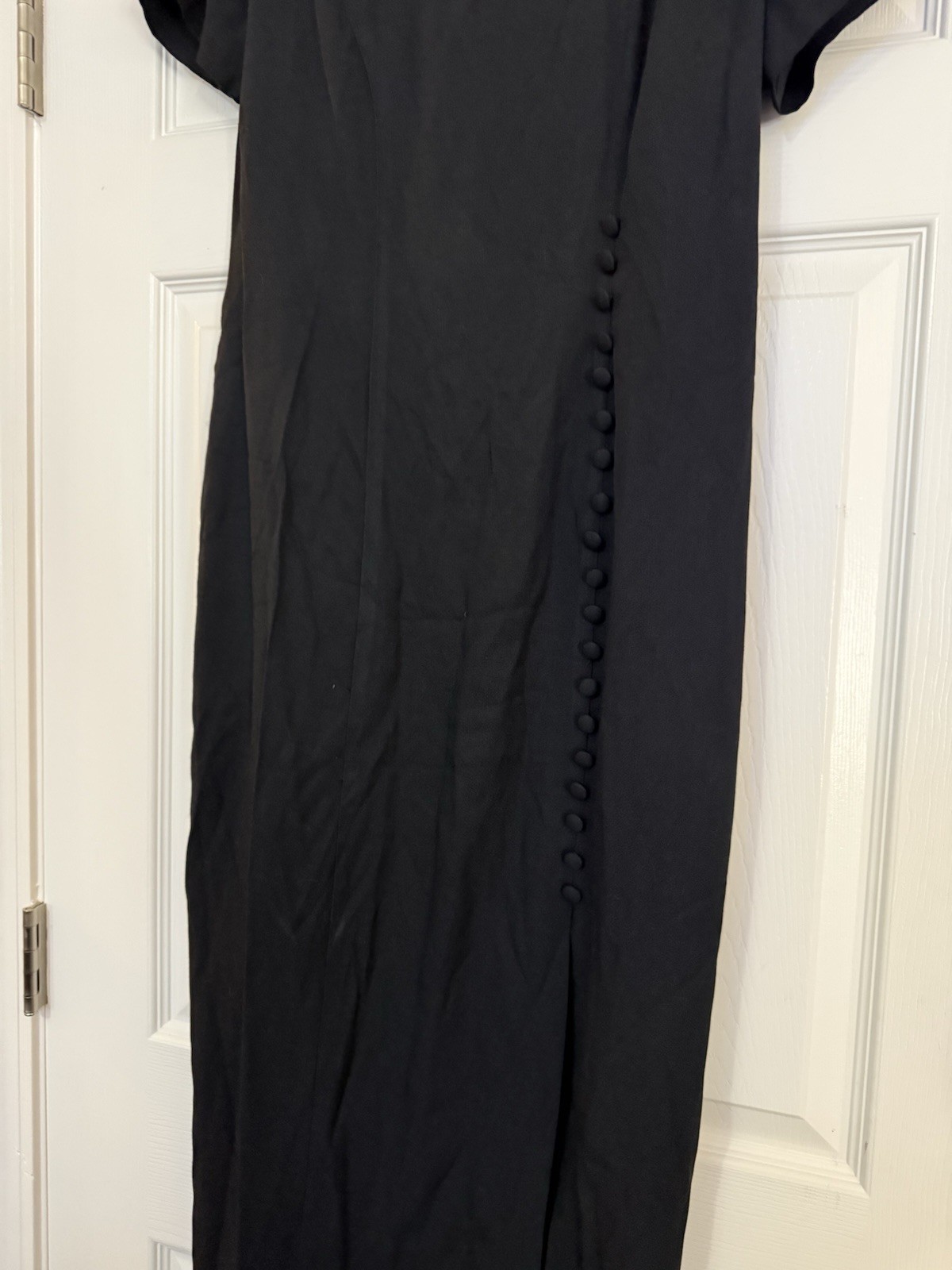 VTG 90s SL Fashions Black Maxi Dress Size 8 Petite Formal Party Made USA