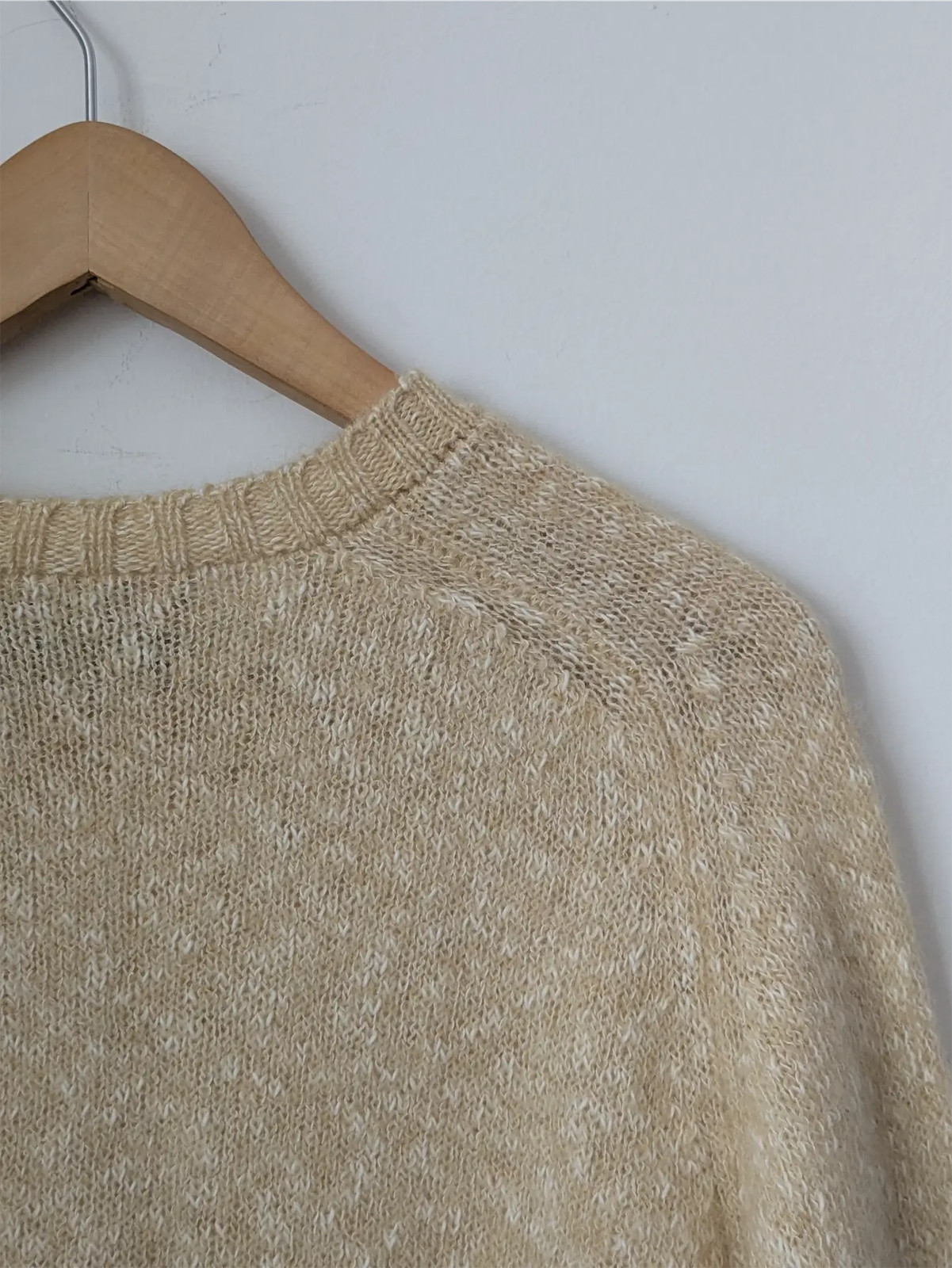 Pringle of Scotland Vintage Wool/Cotton Blend Sweater – Beige, Women’s Size S)