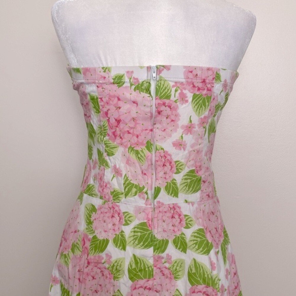 Ruby Rox vintage 90’s pink and green floral strapless dress