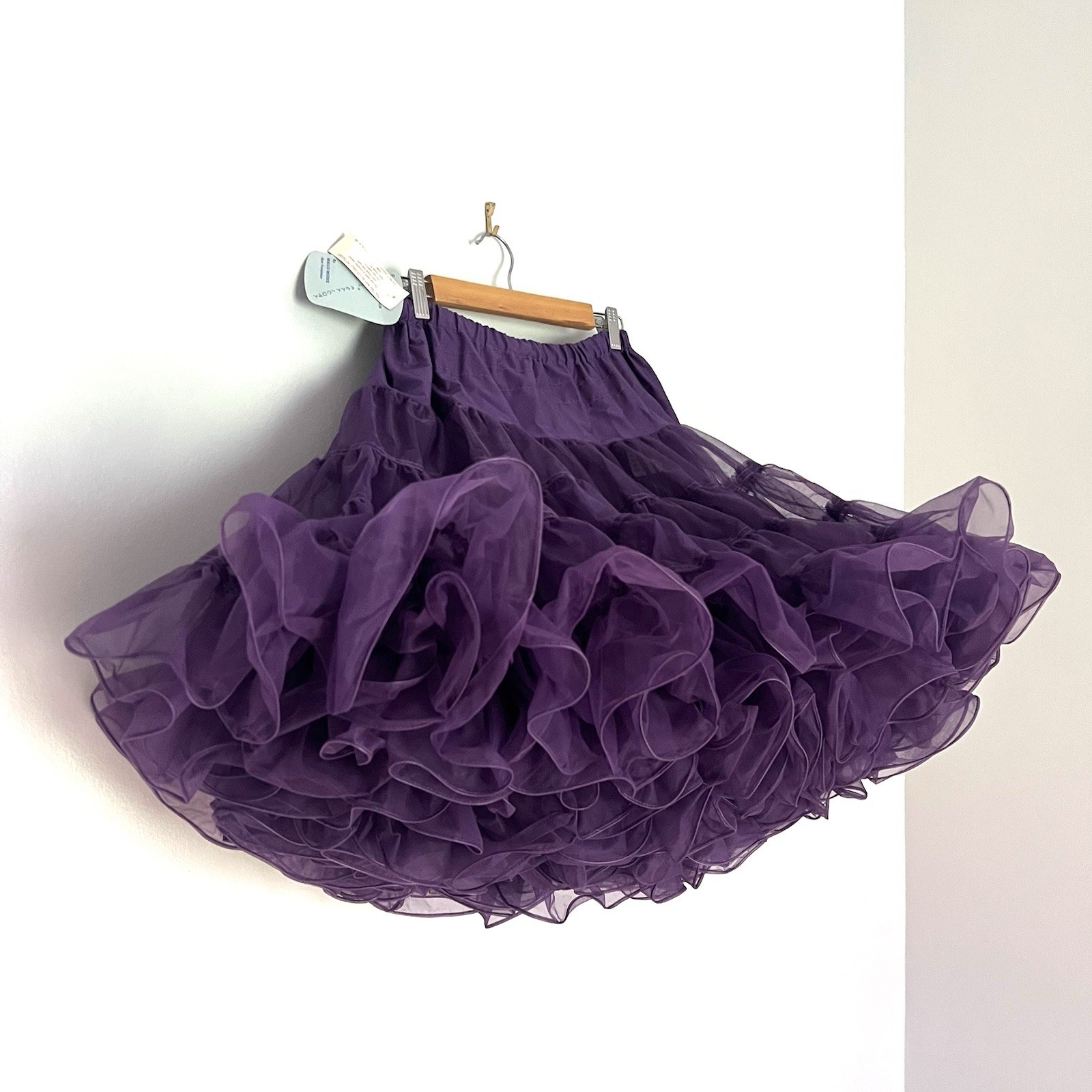 Vintage Purple Square Dance Rockabilly Crinoline Petticoat Dead Stock Size M