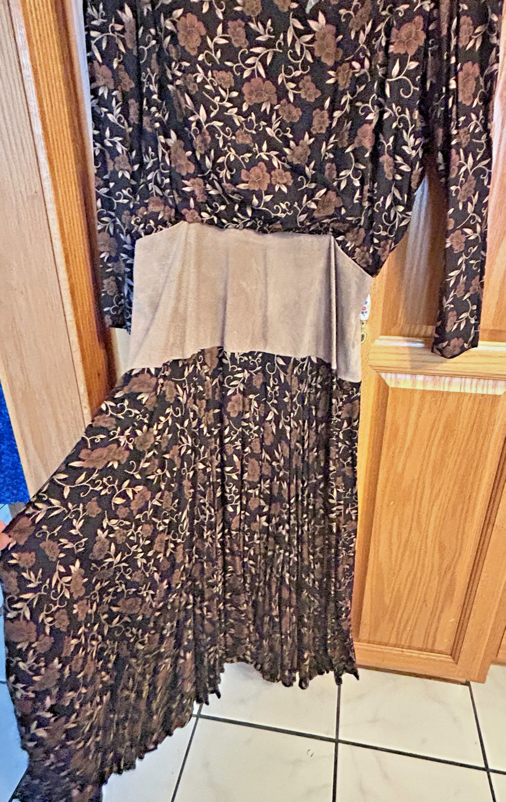 Vintage 80’s Dress „Ronnie Rosado” Genuine Suede Trim Size 10