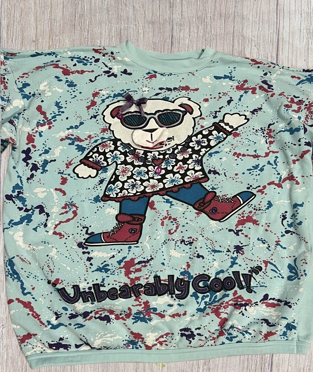Vintage 80s/90s Comfy Club Girls Woman’s Sweatshirt Size Large