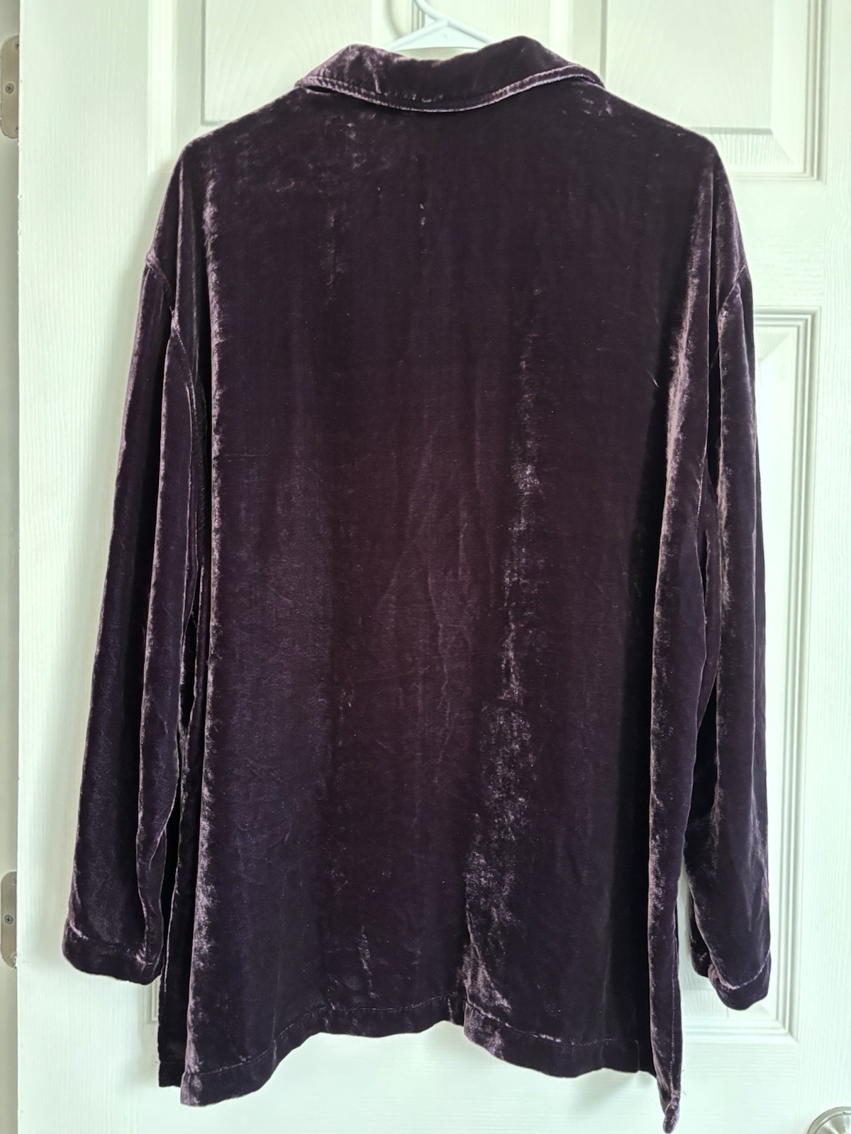 Arleen Bowman Chin Chin Women’s Large Purple Silk Velvet Lounge Set Vintage 90’s