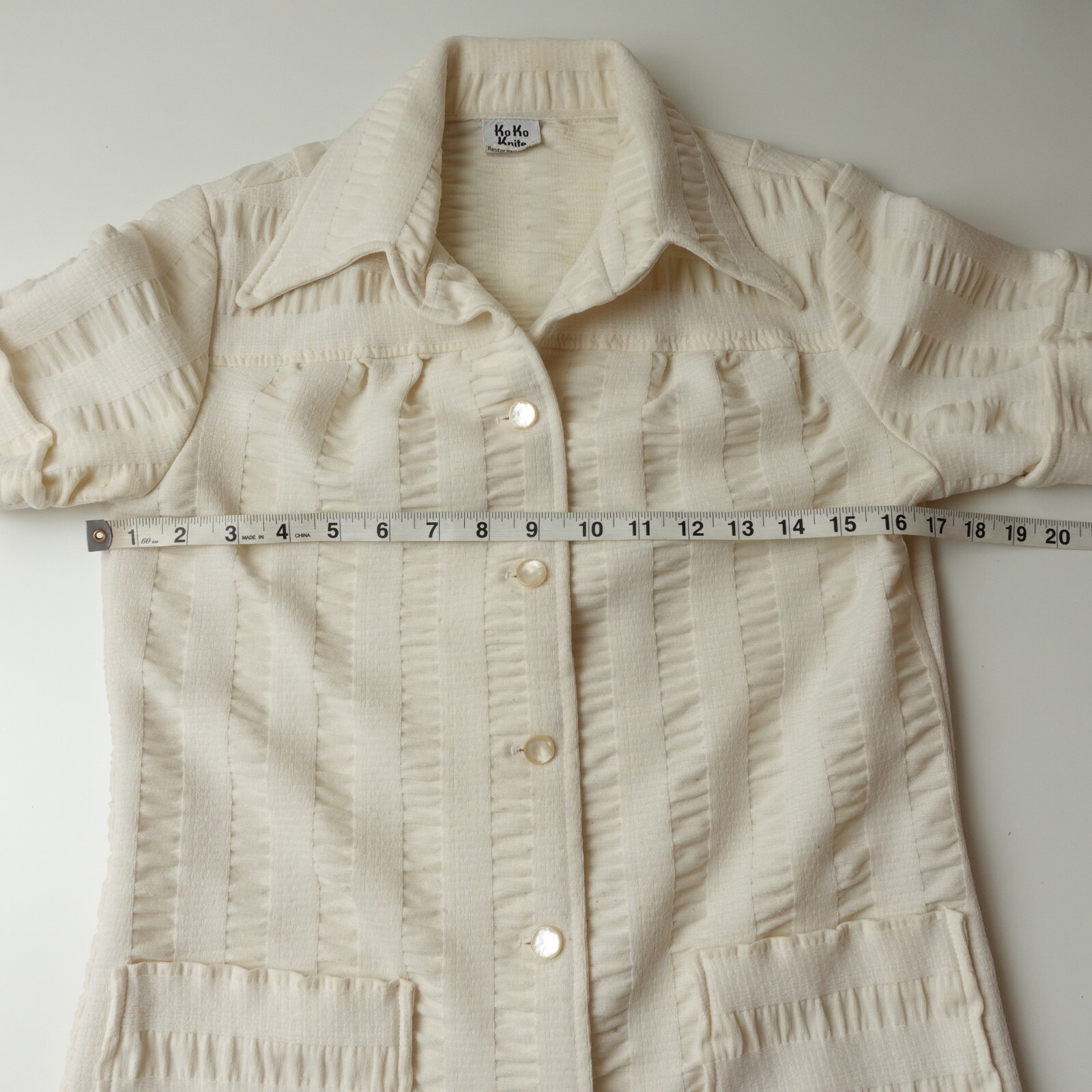 Vintage 60s Disc Women’s Ko Ko Knits California Button Surf shirt Medium Beach